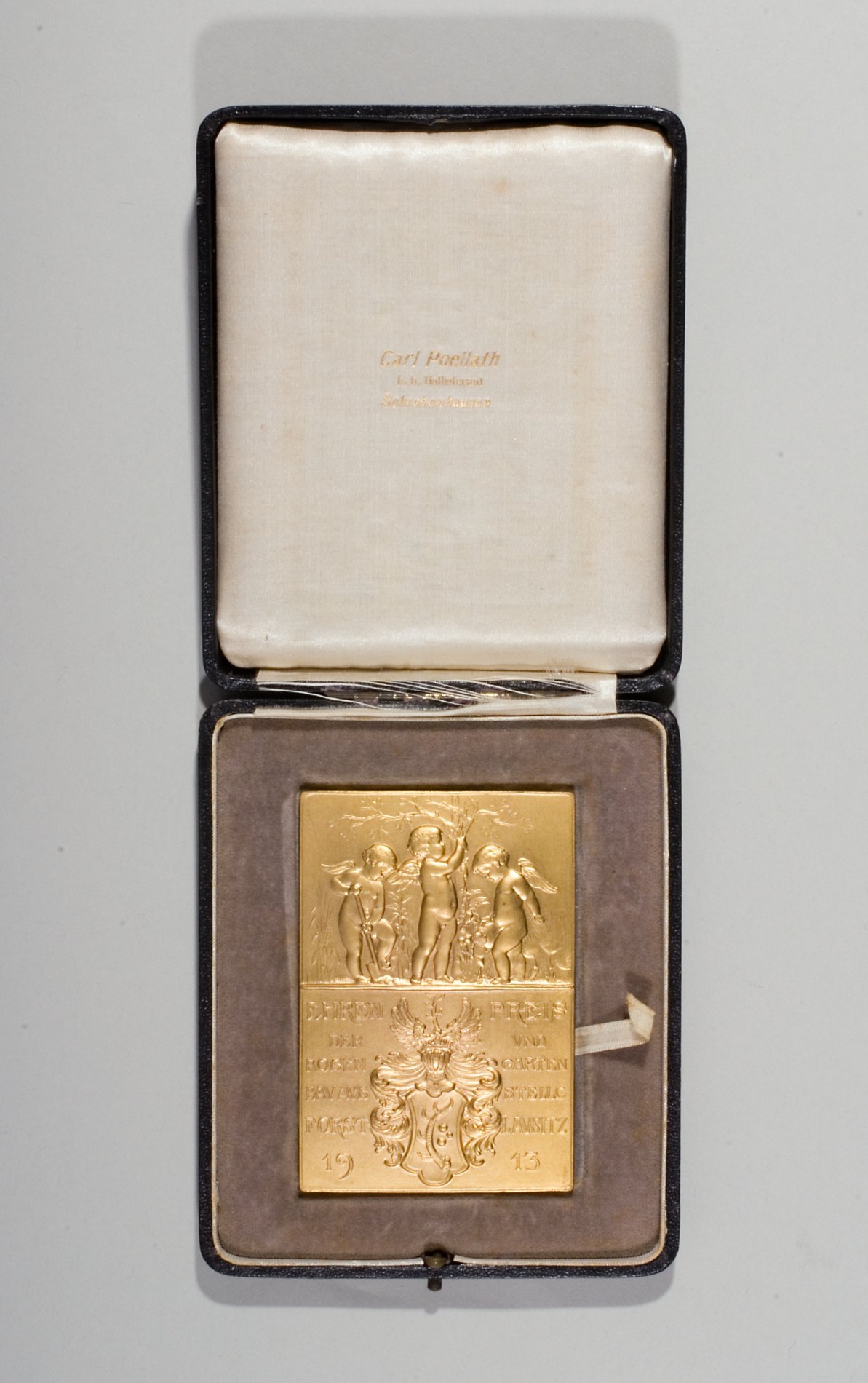Medaille "Ehrenpreis der Rosen und Gartenbauausstellg Forst Lausitz 1913" (Stiftung Domäne Dahlem - Landgut und Museum, Weiternutzung nur mit Genehmigung des Museums CC BY-NC-SA)