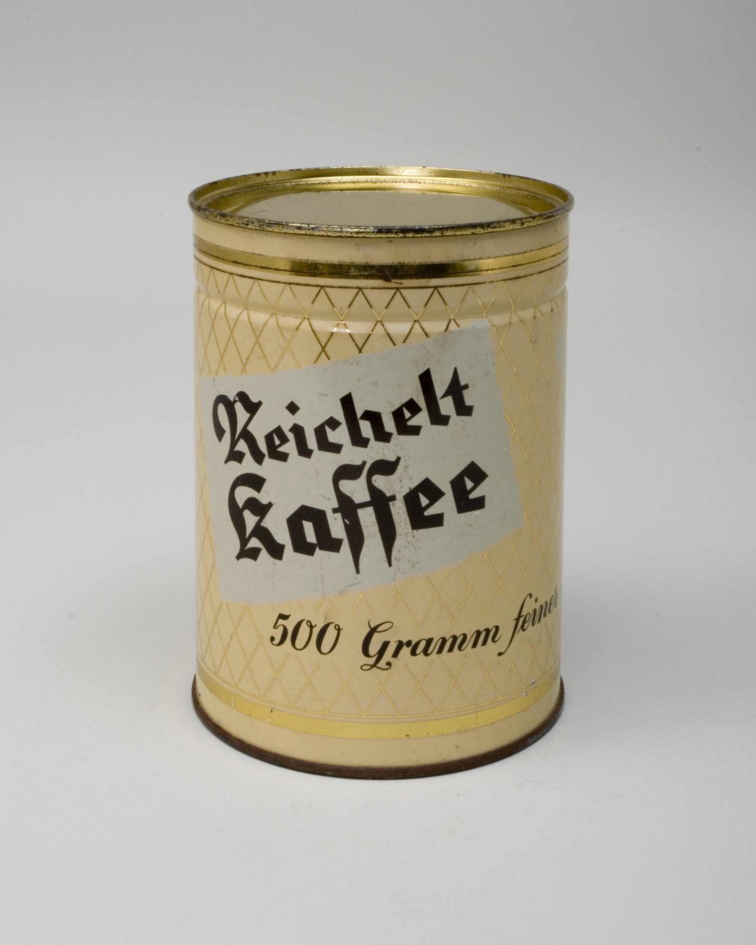 Dose für 500 g "Reichelt-Kaffee" (Stiftung Domäne Dahlem - Landgut und Museum, Weiternutzung nur mit Genehmigung des Museums CC BY-NC-SA)