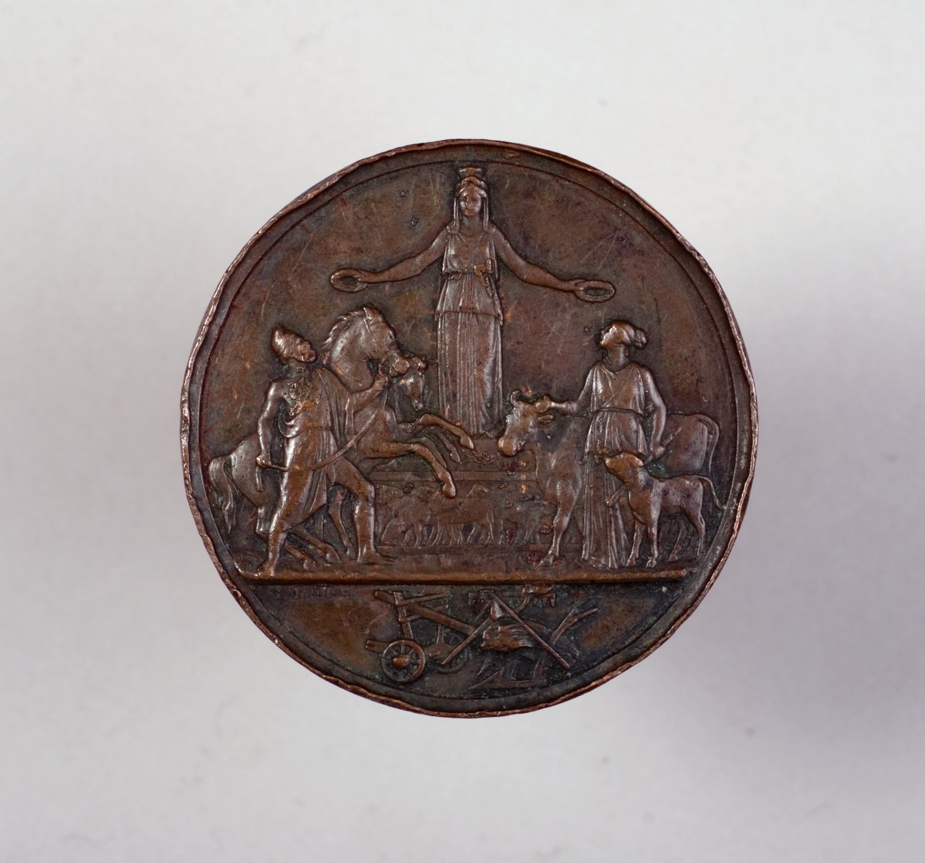 Medaille "Für landwirtschaftliche Leistungen" (Stiftung Domäne Dahlem - Landgut und Museum, Weiternutzung nur mit Genehmigung des Museums CC BY-NC-SA)