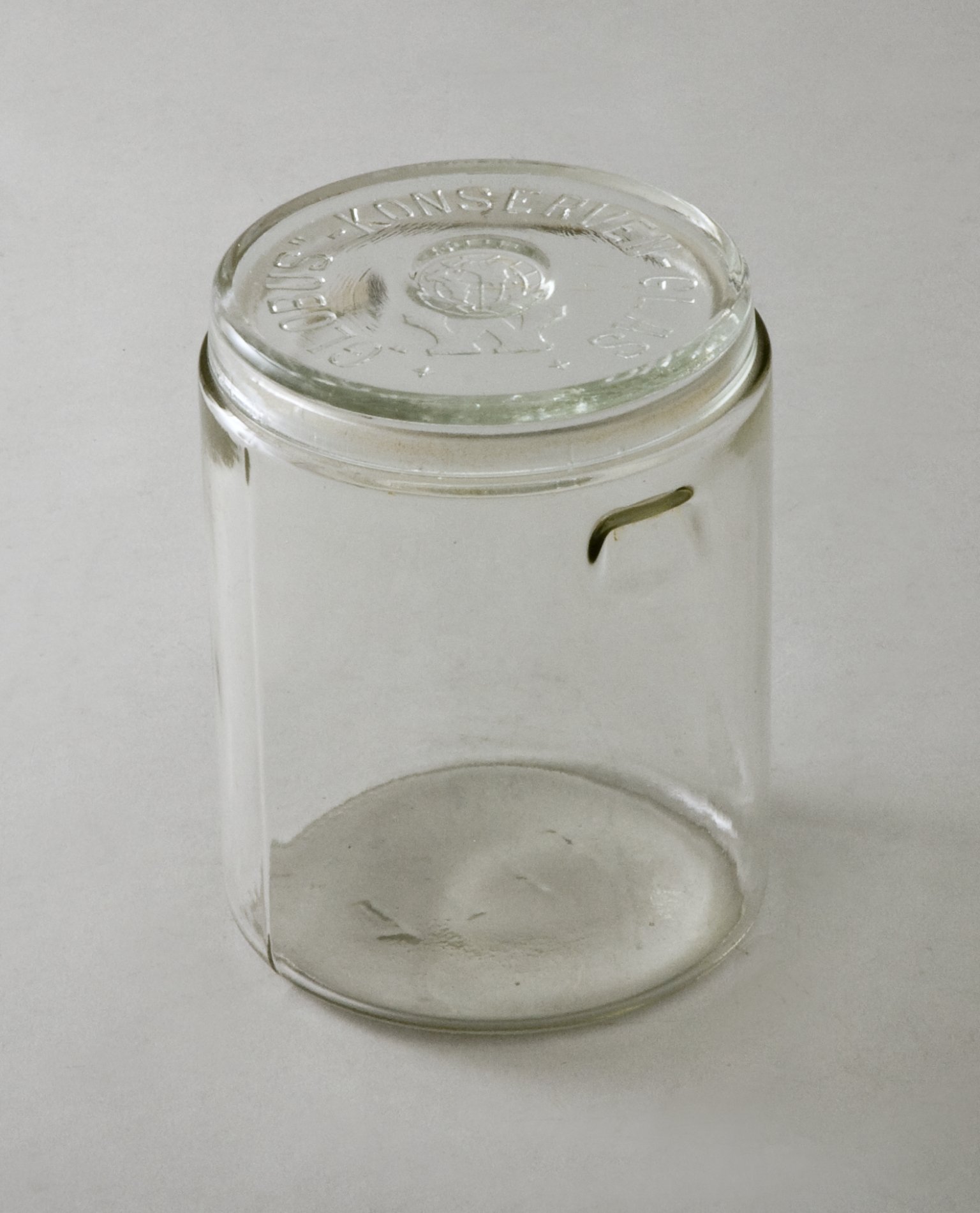 Einkochglas "Globus-Konserven-Glas" (Stiftung Domäne Dahlem - Landgut und Museum, Weiternutzung nur mit Genehmigung des Museums CC BY-NC-SA)