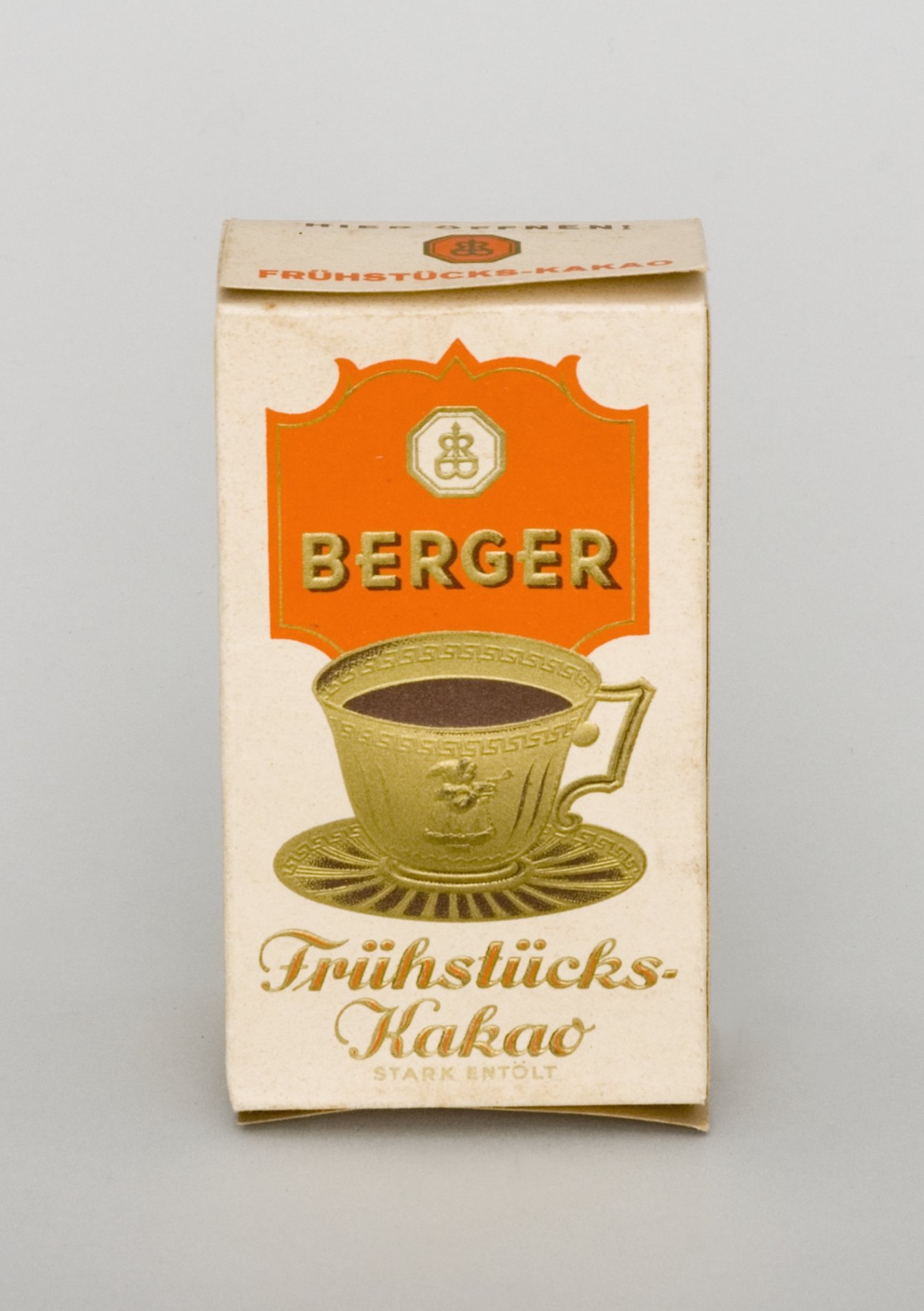 Packung "Berger Frühstücks-Kakao" (Stiftung Domäne Dahlem - Landgut und Museum, Weiternutzung nur mit Genehmigung des Museums CC BY-NC-SA)