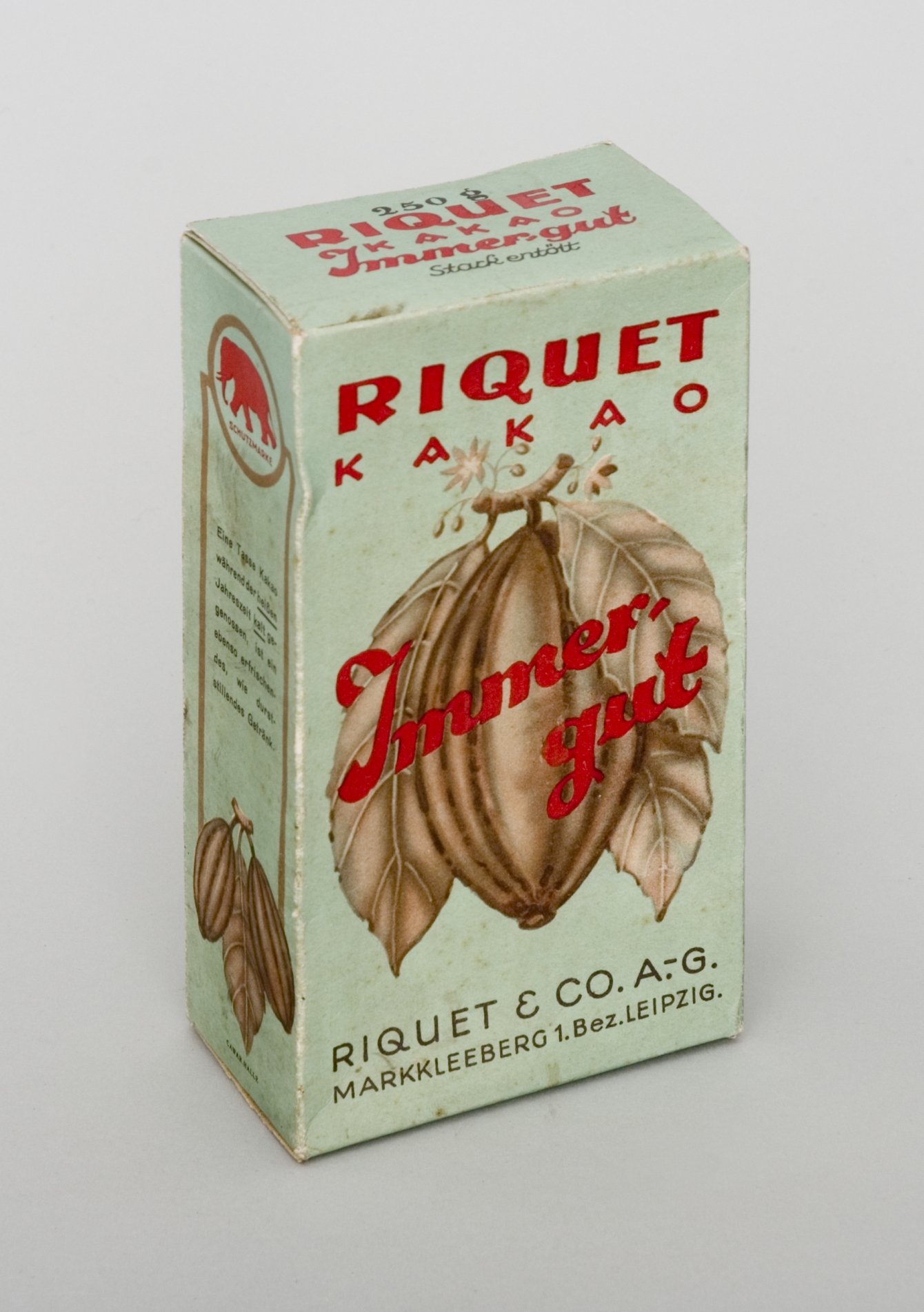 Packung "Riquet - Kakao" (Stiftung Domäne Dahlem - Landgut und Museum, Weiternutzung nur mit Genehmigung des Museums CC BY-NC-SA)