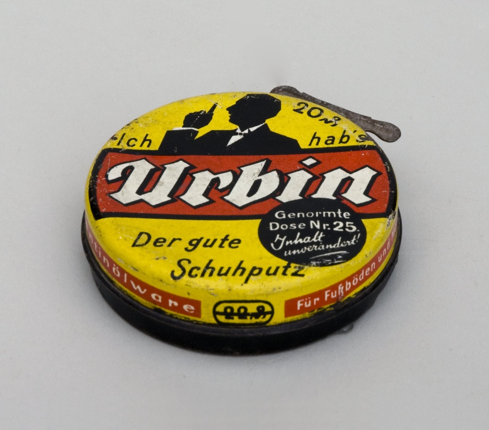 Schuhcreme-Dose "Urbin" (Stiftung Domäne Dahlem - Landgut und Museum, Weiternutzung nur mit Genehmigung des Museums CC BY-NC-SA)