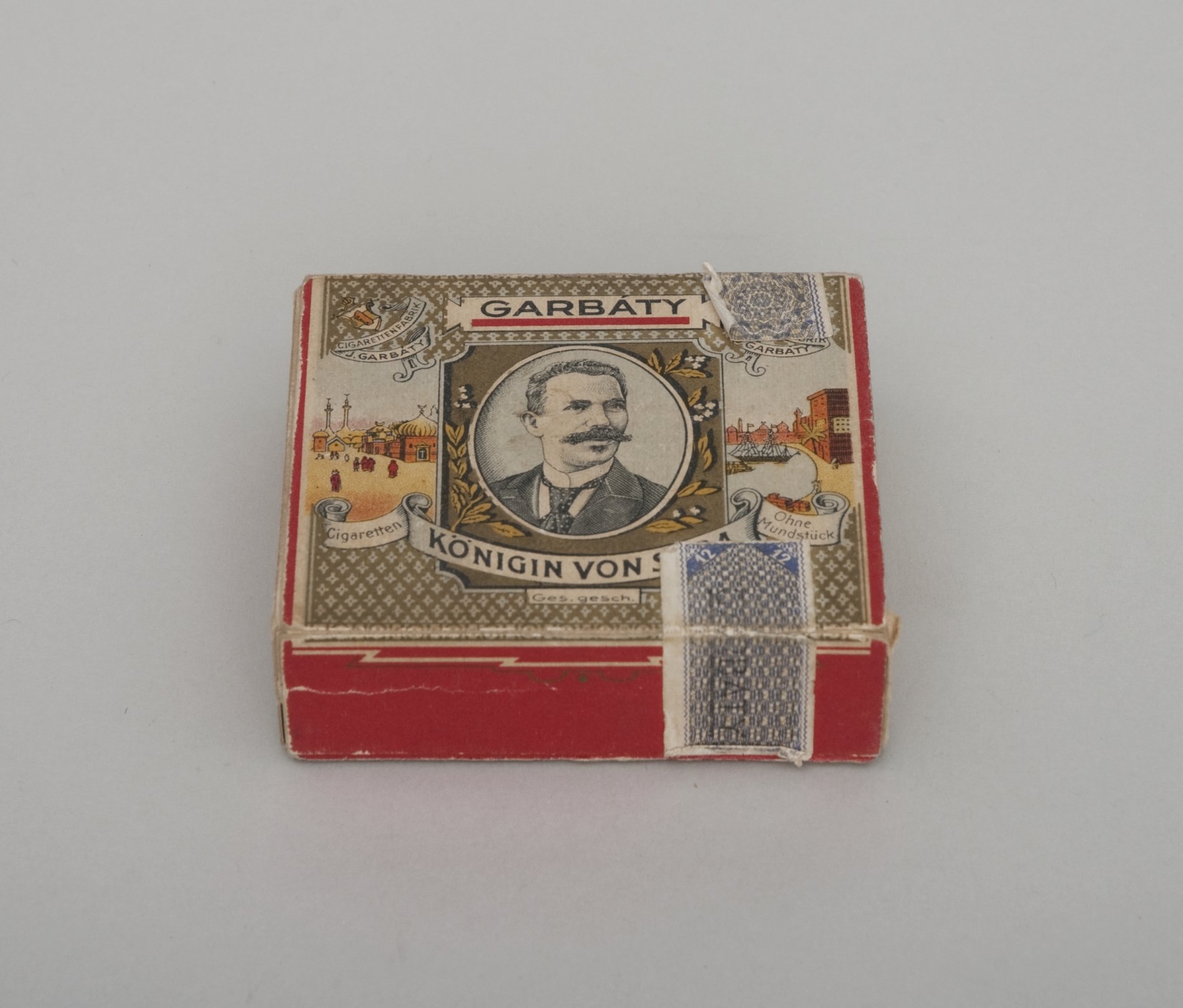 Packung "Garbaty Cigaretten - Königin von Saba" (Stiftung Domäne Dahlem - Landgut und Museum, Weiternutzung nur mit Genehmigung des Museums CC BY-NC-SA)