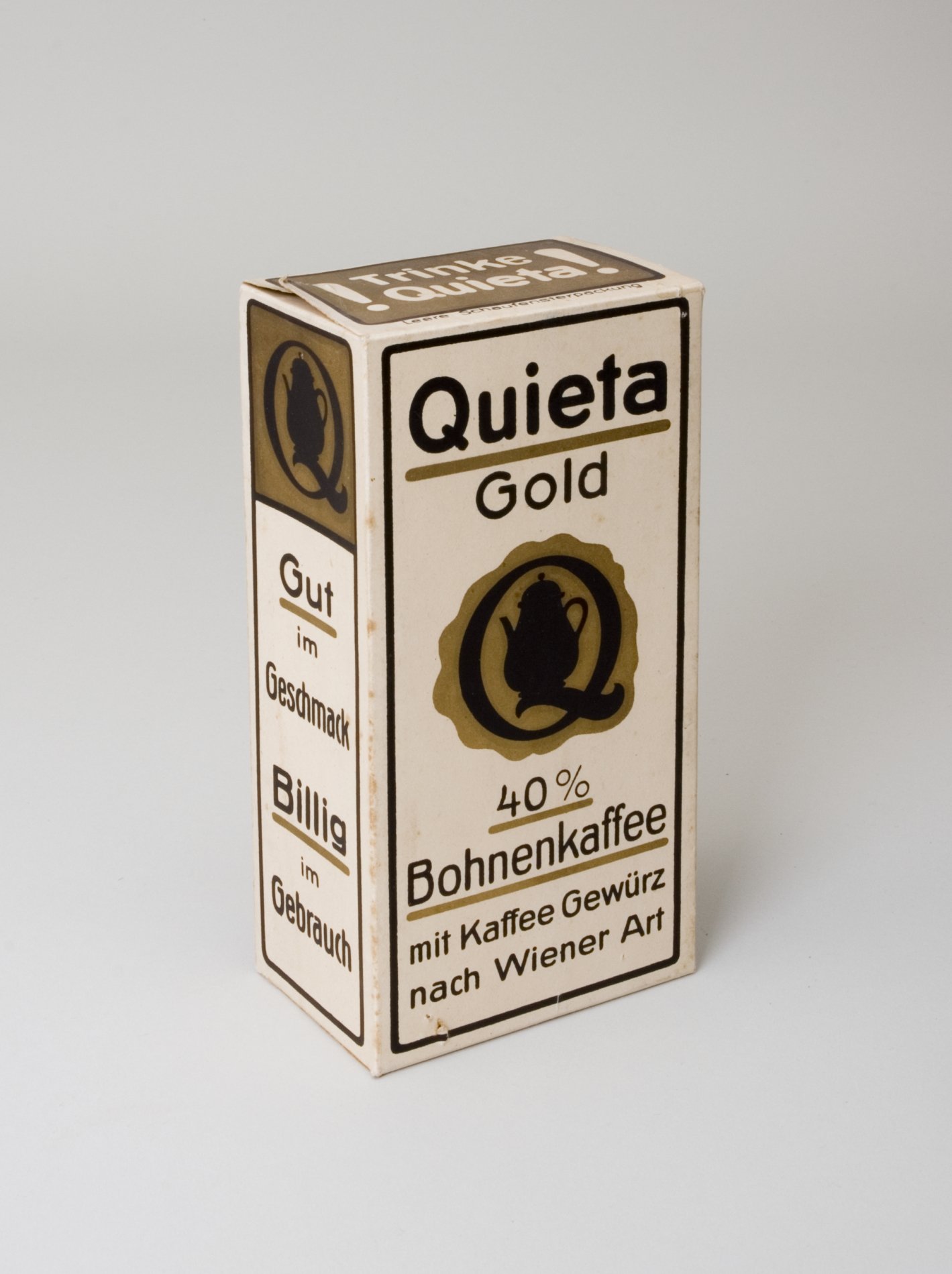 Schaupackung "Quieta Gold - Bohnenkaffee" (Stiftung Domäne Dahlem - Landgut und Museum, Weiternutzung nur mit Genehmigung des Museums CC BY-NC-SA)