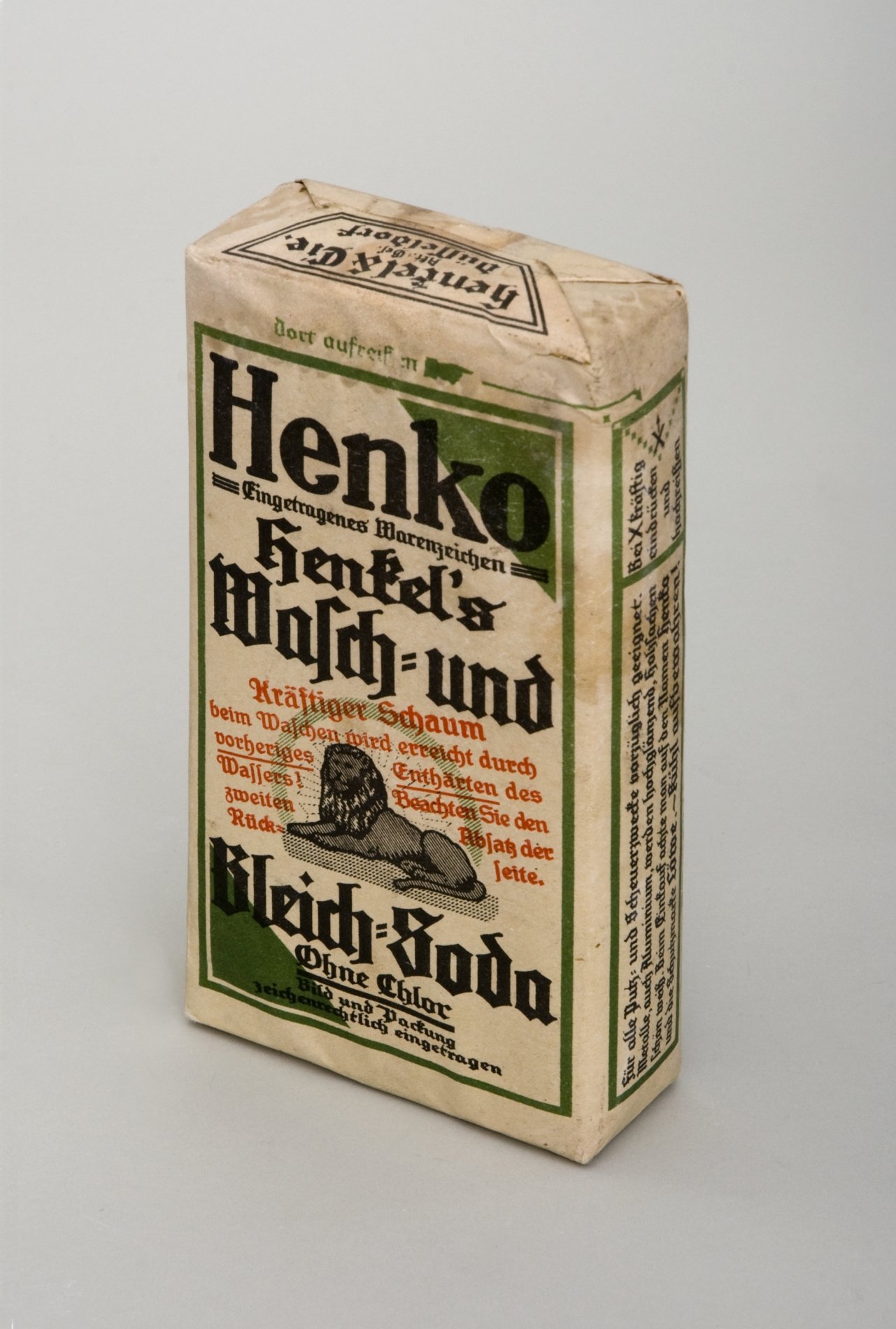 Packung "Henko - Bleich-Soda" (Stiftung Domäne Dahlem - Landgut und Museum, Weiternutzung nur mit Genehmigung des Museums CC BY-NC-SA)
