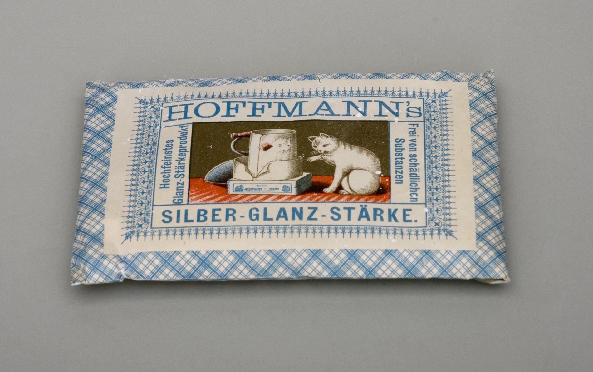 Packung "Hoffmann's Silber-Glanz-Stärke" (Stiftung Domäne Dahlem - Landgut und Museum, Weiternutzung nur mit Genehmigung des Museums CC BY-NC-SA)