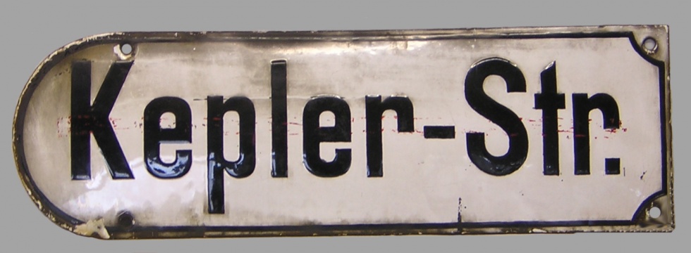 Straßenschild Keplerstraße (Museum Pankow CC BY-NC-SA)
