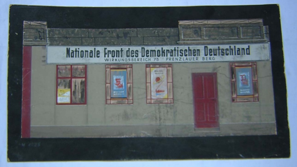 Fassadengestaltungsentwurf /Nationale Front des Demokratischen Deutschland (Museum Pankow CC BY-NC-SA)