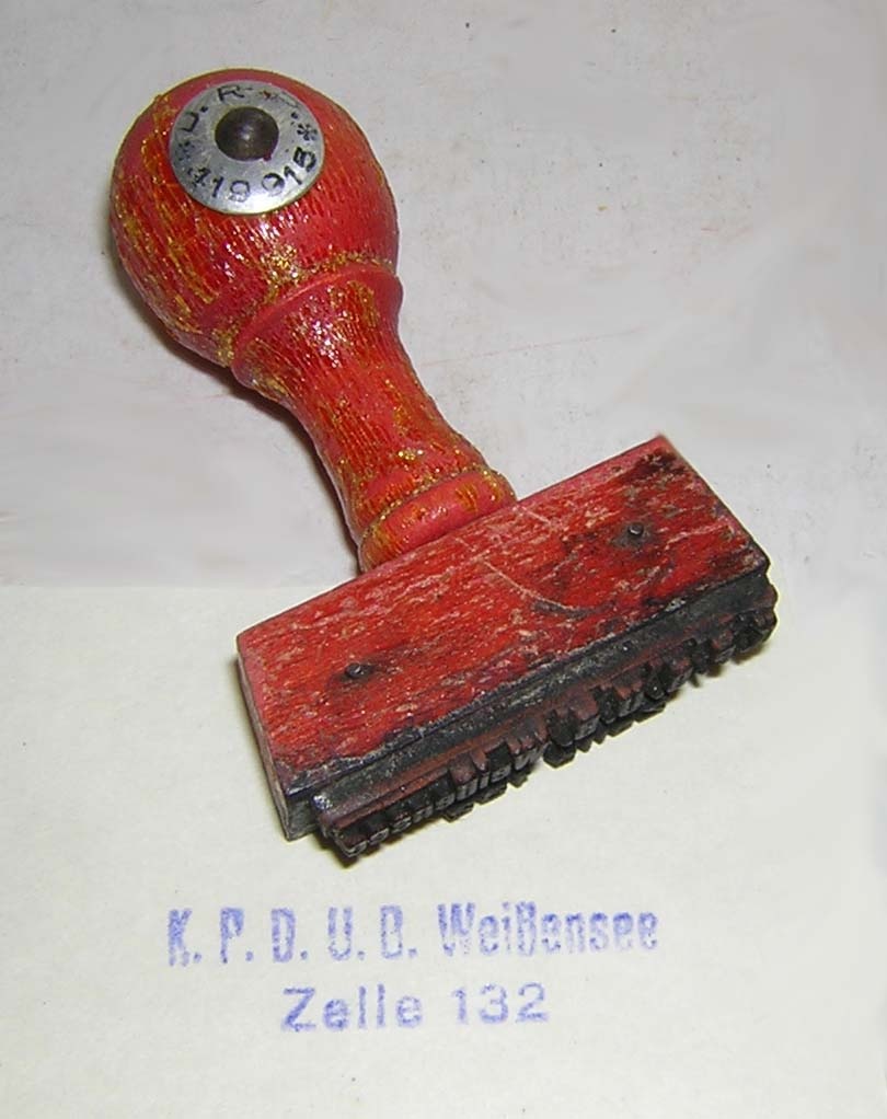 Stempel der KPD, Unterbezirk Weißensee (Museum Pankow CC BY-NC-SA)