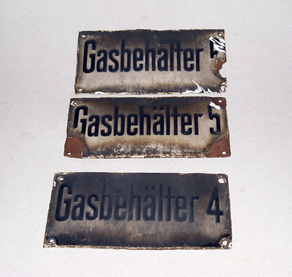 Schilder Gasbehälter 4, 5, 6 (Museum Pankow CC BY-NC-SA)
