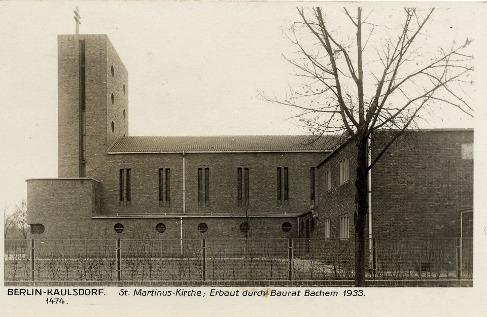 Ansichtskarte: St.-Martin-Kirche, Kaulsdorf (Bezirksmuseum Marzahn-Hellersdorf CC BY-NC-ND)