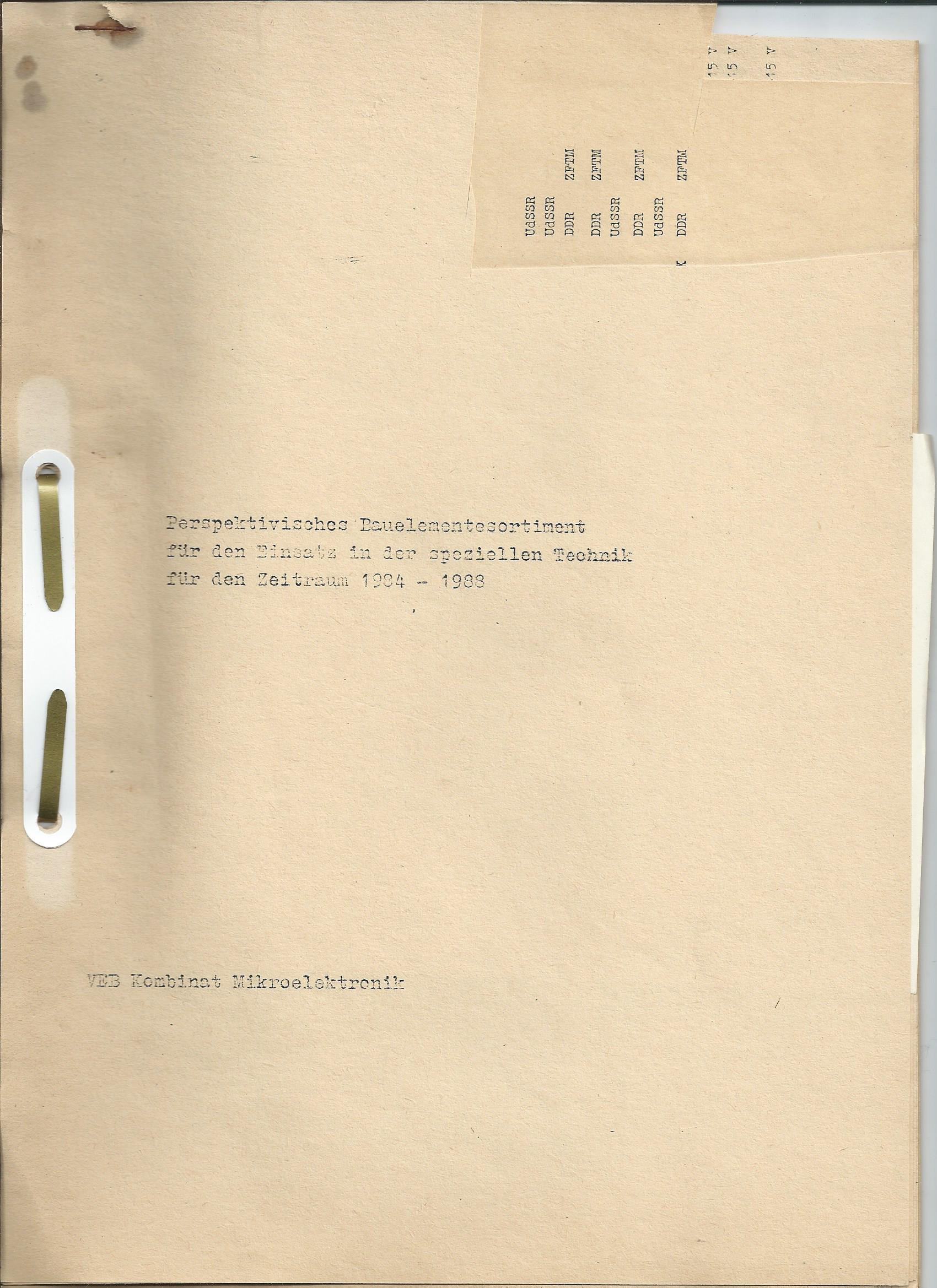 Bauelementesortimentsliste (LVO-Landesverteidigung) - 1983 (Industriesalon Schöneweide CC BY-SA)