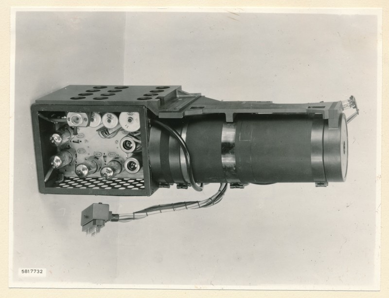 Fernseh-Studio-Kamera FSTK1, Ikonoskopschlitten ausgebaut, Bild 1, Foto 4. Dezember 1958 (www.industriesalon.de CC BY-SA)
