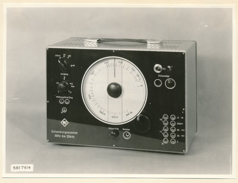Schwebungsnummer 30 Hz - 20 KHz, Foto 6. November 1958 (www.industriesalon.de CC BY-SA)