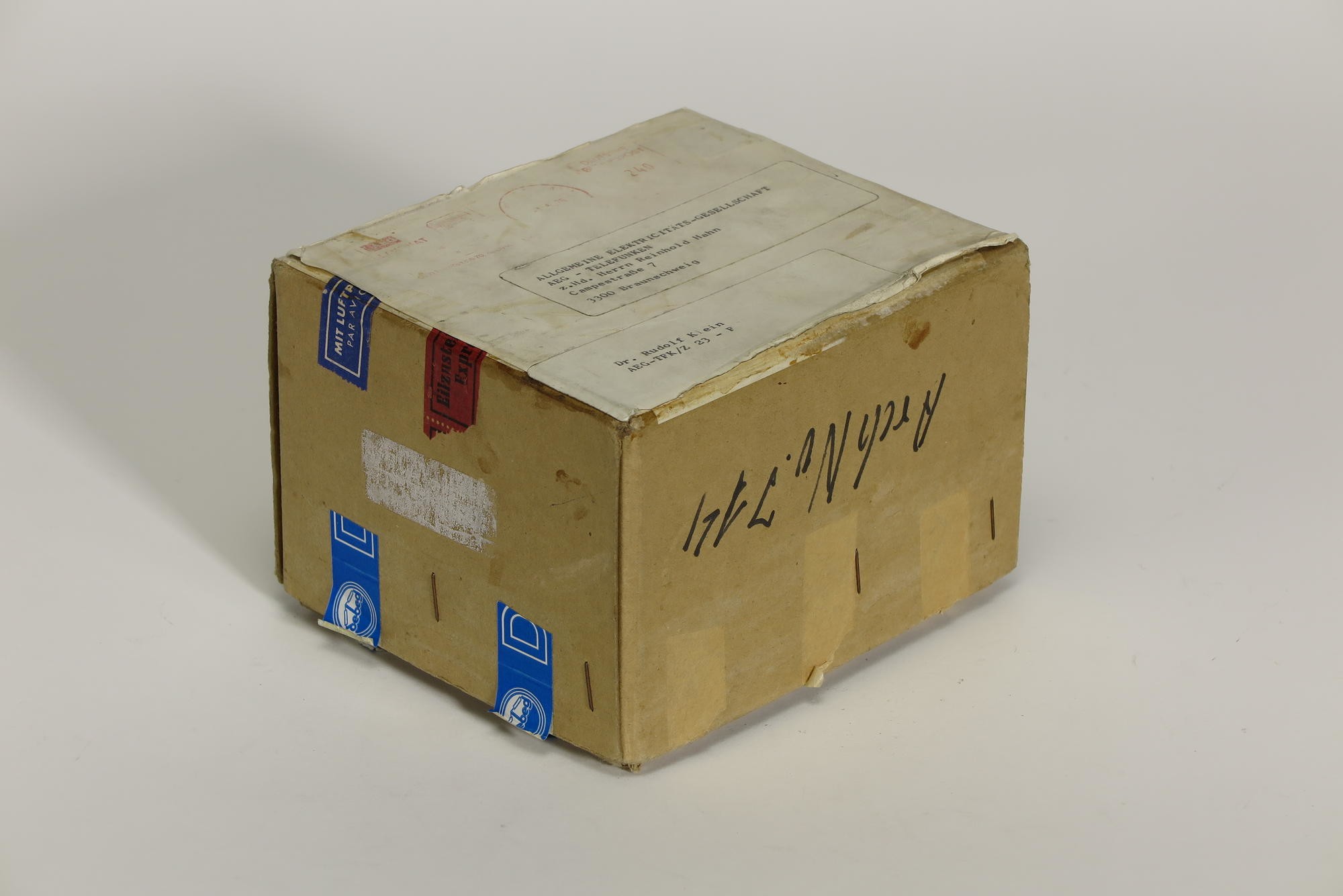Verpackungskarton, Zubehör zu Elektrischer Feueranzünder Telefunken (Stiftung Deutsches Technikmuseum Berlin CC0)