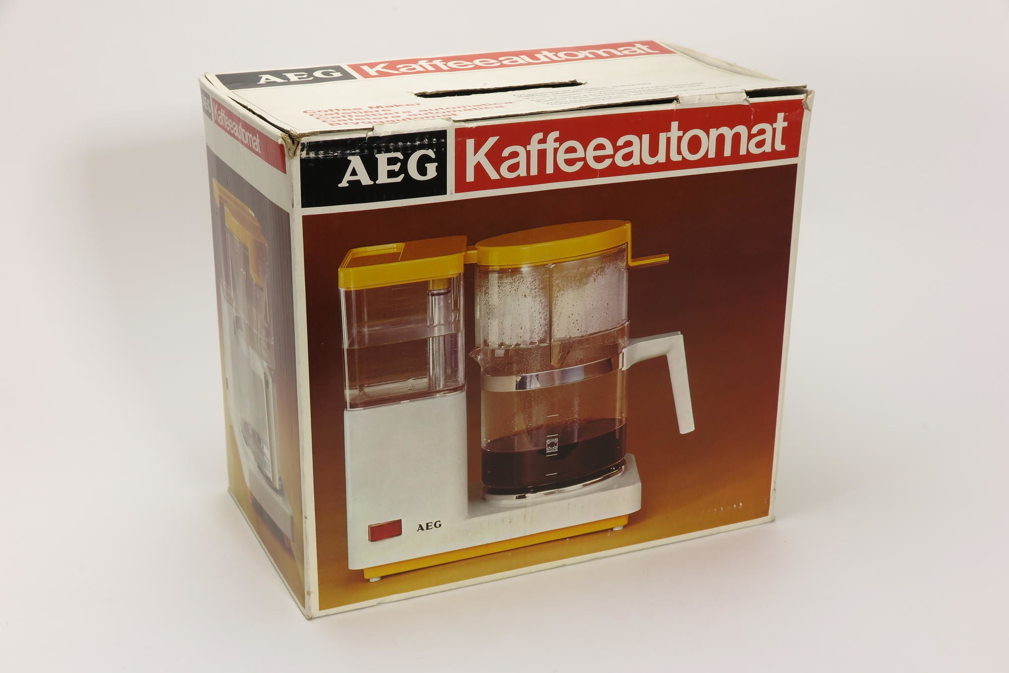 Verpackungskarton, Zubehör zu Elektrischer Kaffeeautomat für Filterkaffee AEG Typ KF 1300 (Stiftung Deutsches Technikmuseum Berlin CC0)
