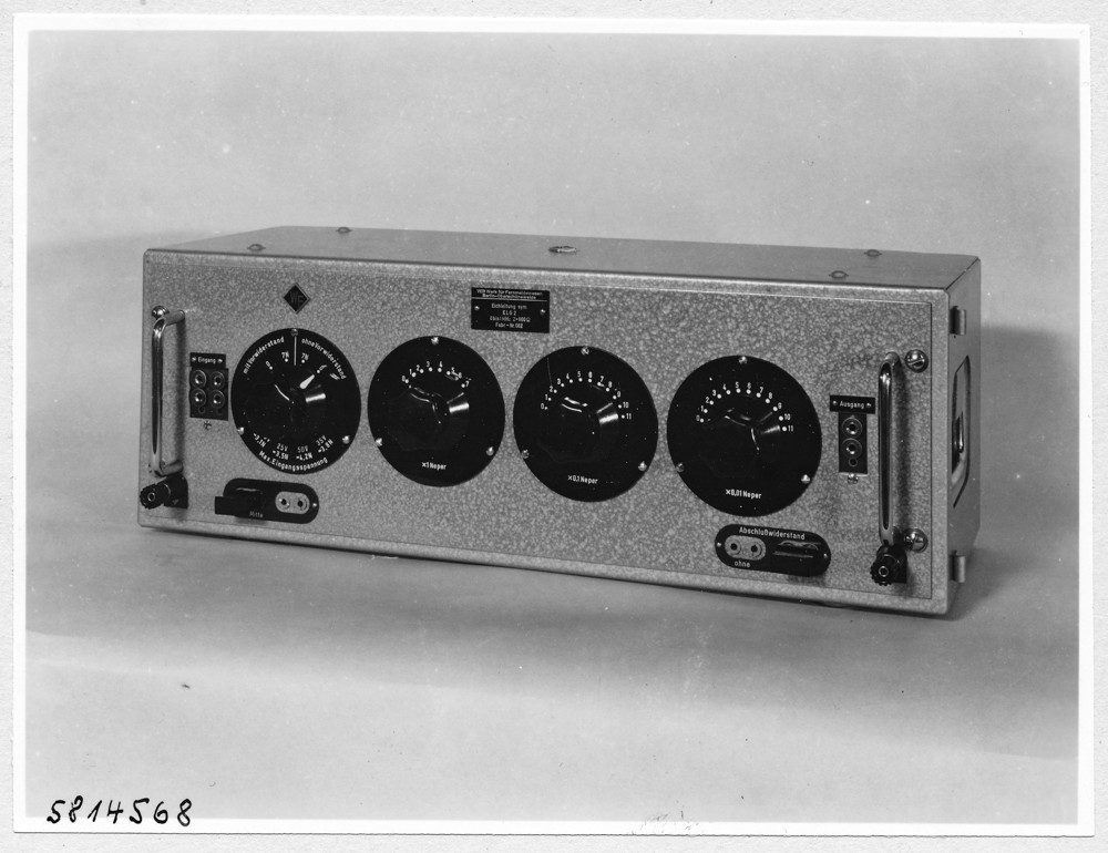 ELG2 Eichleitung symmetrisch 0 bis 1 MHZ, Z=600 Ohm; Foto, Januar 1958 (www.industriesalon.de CC BY-SA)