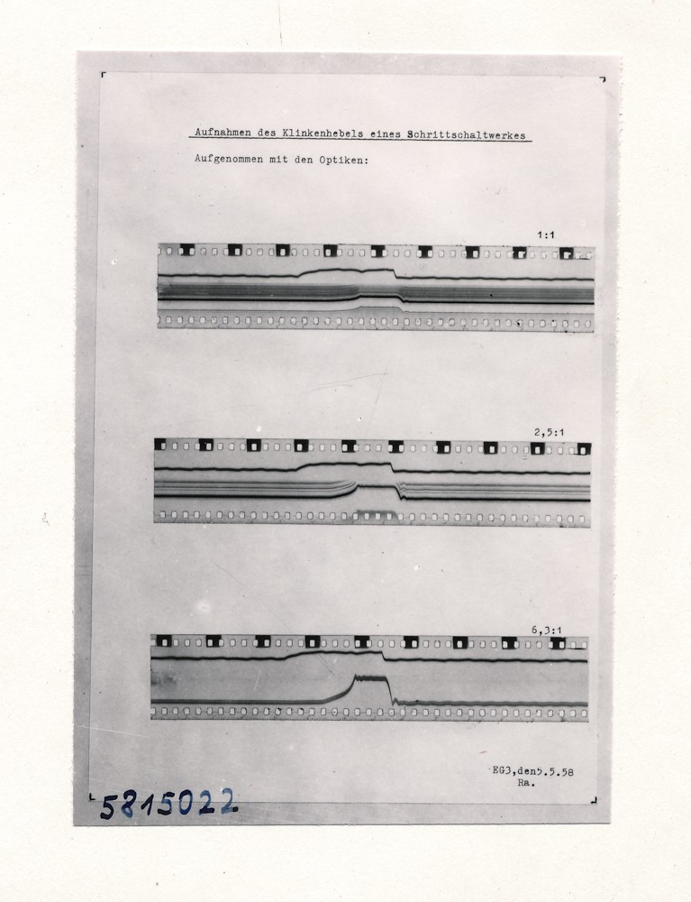 Fernschreibmaschine, Oszillogramm des Klinkenhebels; Foto, Mai 1958 (www.industriesalon.de CC BY-SA)