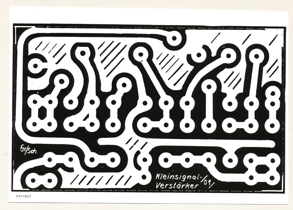 Kleinsignalverstärker, Negativ; Foto, 10. Januar 1959 (www.industriesalon.de CC BY-SA)