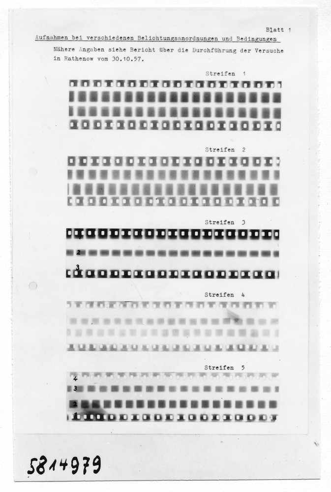 Oszillogramm der Bewegungskamera, Bild 1; Foto, April 1958 (www.industriesalon.de CC BY-SA)