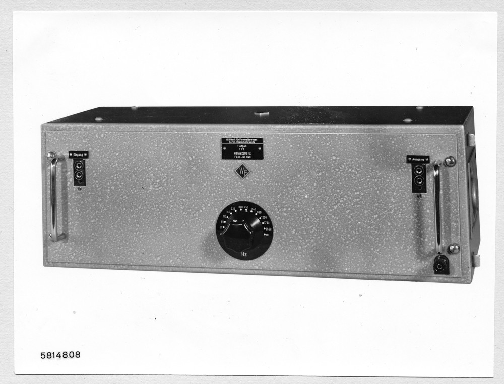 Tiefpaß TP1; Foto, März 1958 (www.industriesalon.de CC BY-SA)