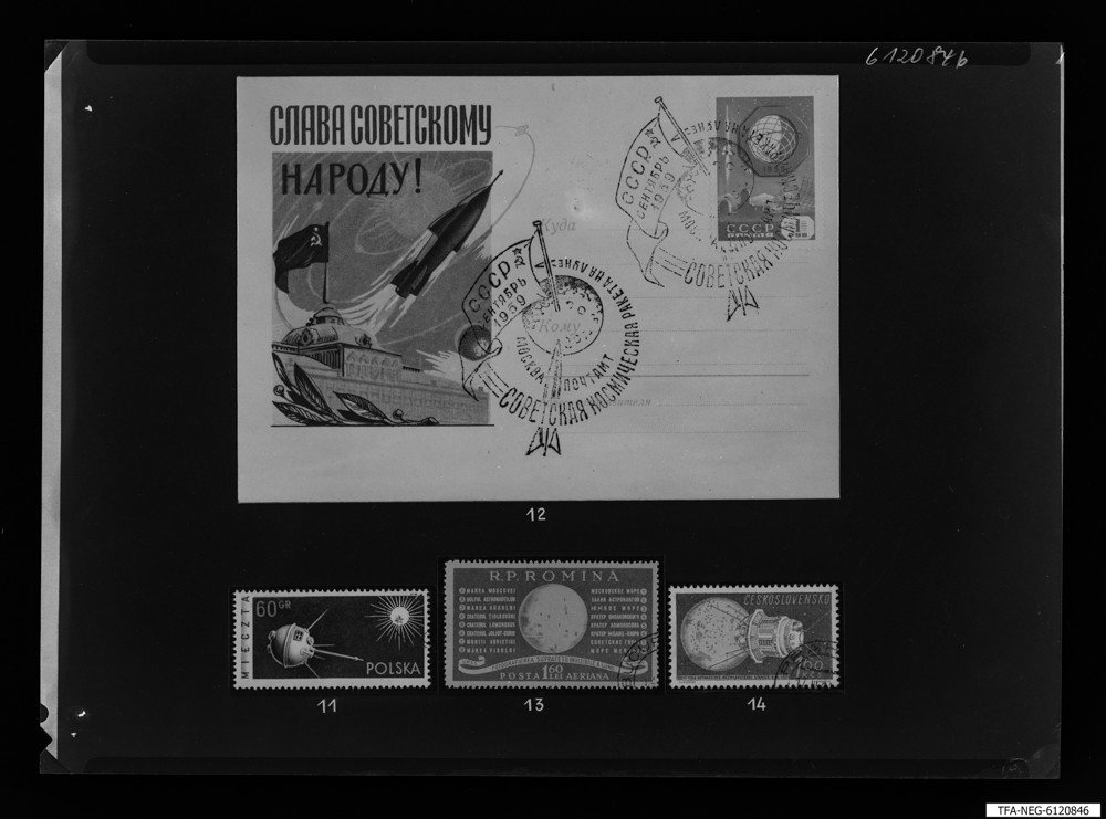 Findbucheintrag: Briefmarken Div. Zusammenstellungen, Bild 2; Foto, Dezember 1961 (www.industriesalon.de CC BY-SA)