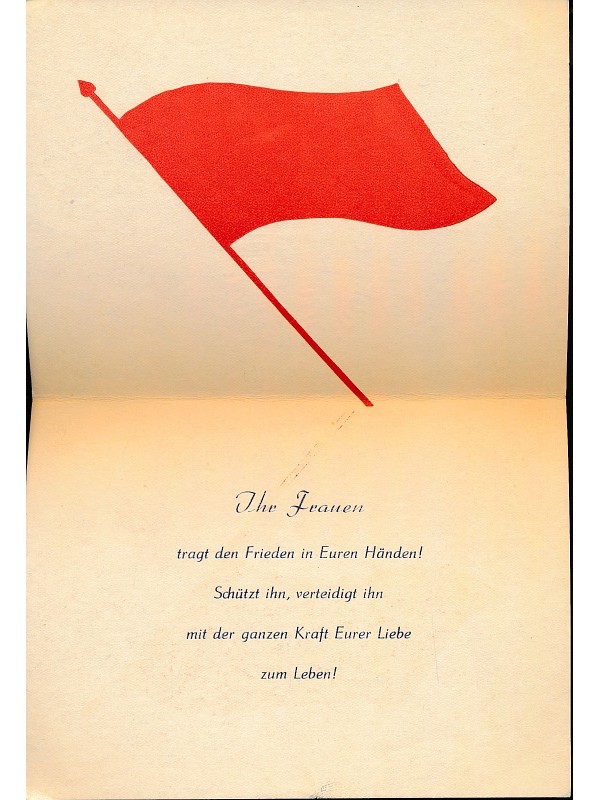 Klappkarte Frauentag 1964; Foto, 1964 (www.industriesalon.de CC BY-SA)