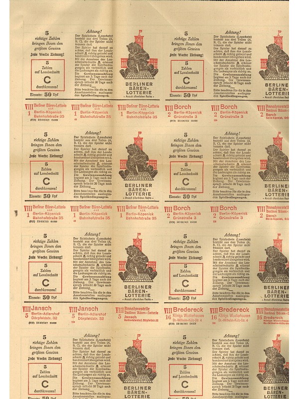 Lottoscheine; Foto, 1956 (www.industriesalon.de CC BY-SA)