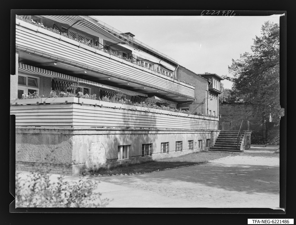 Kinderheim "Julius Rosenberg", Gartenfront; Foto 1962 (www.industriesalon.de CC BY-SA)
