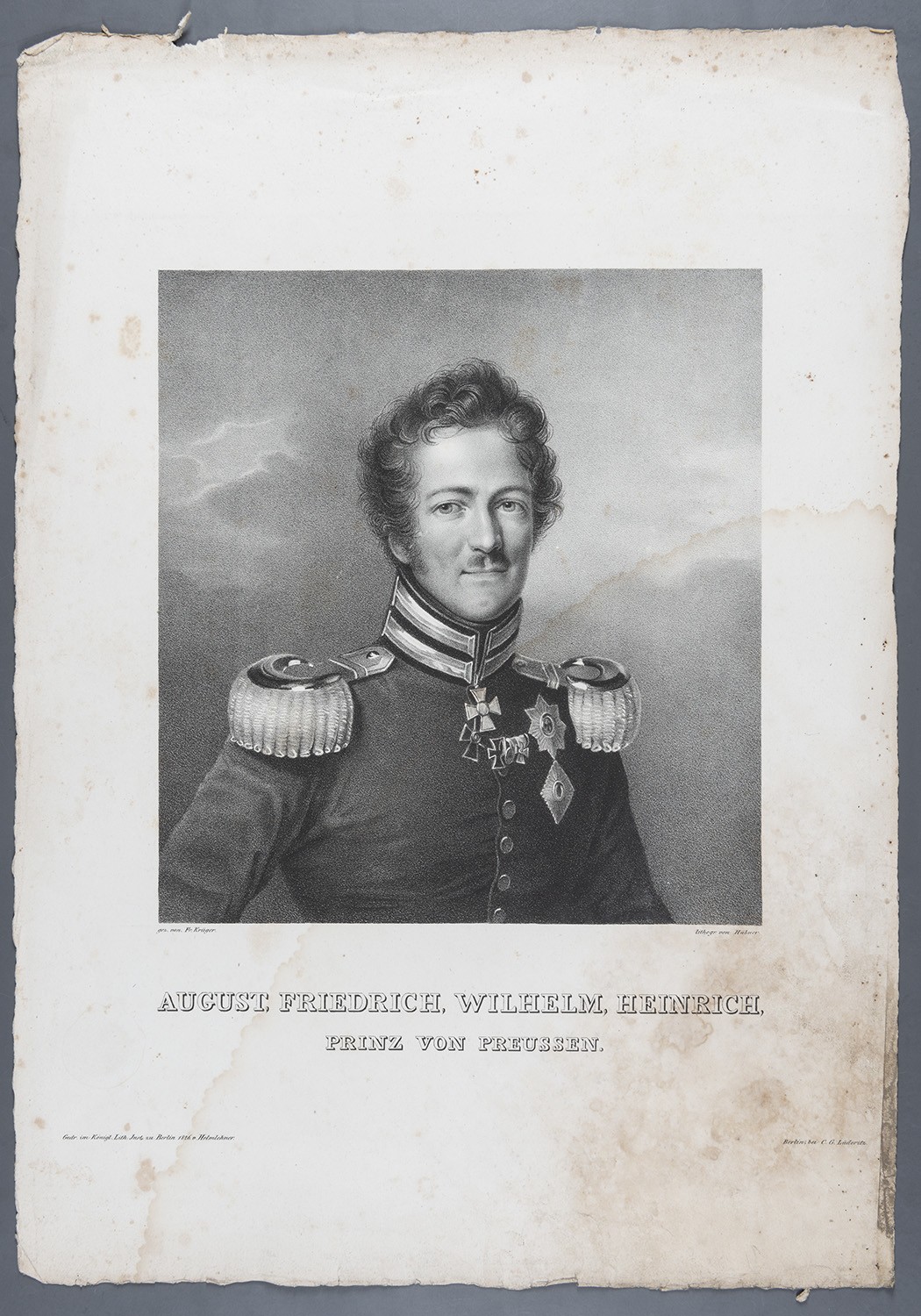 August, Prinz von Preußen (1779-1843), preuß. General der Infanterie (Landesgeschichtliche Vereinigung für die Mark Brandenburg e.V., Archiv CC BY)
