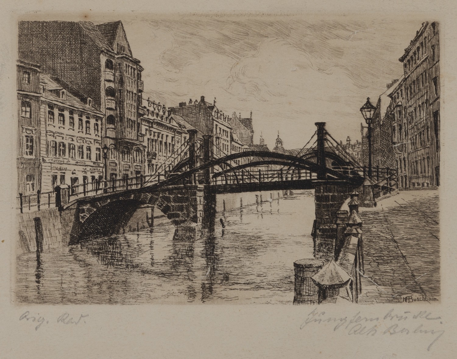 Berlin-Mitte: Jungfernbrücke von Norden (Landesgeschichtliche Vereinigung für die Mark Brandenburg e.V., Archiv CC BY)