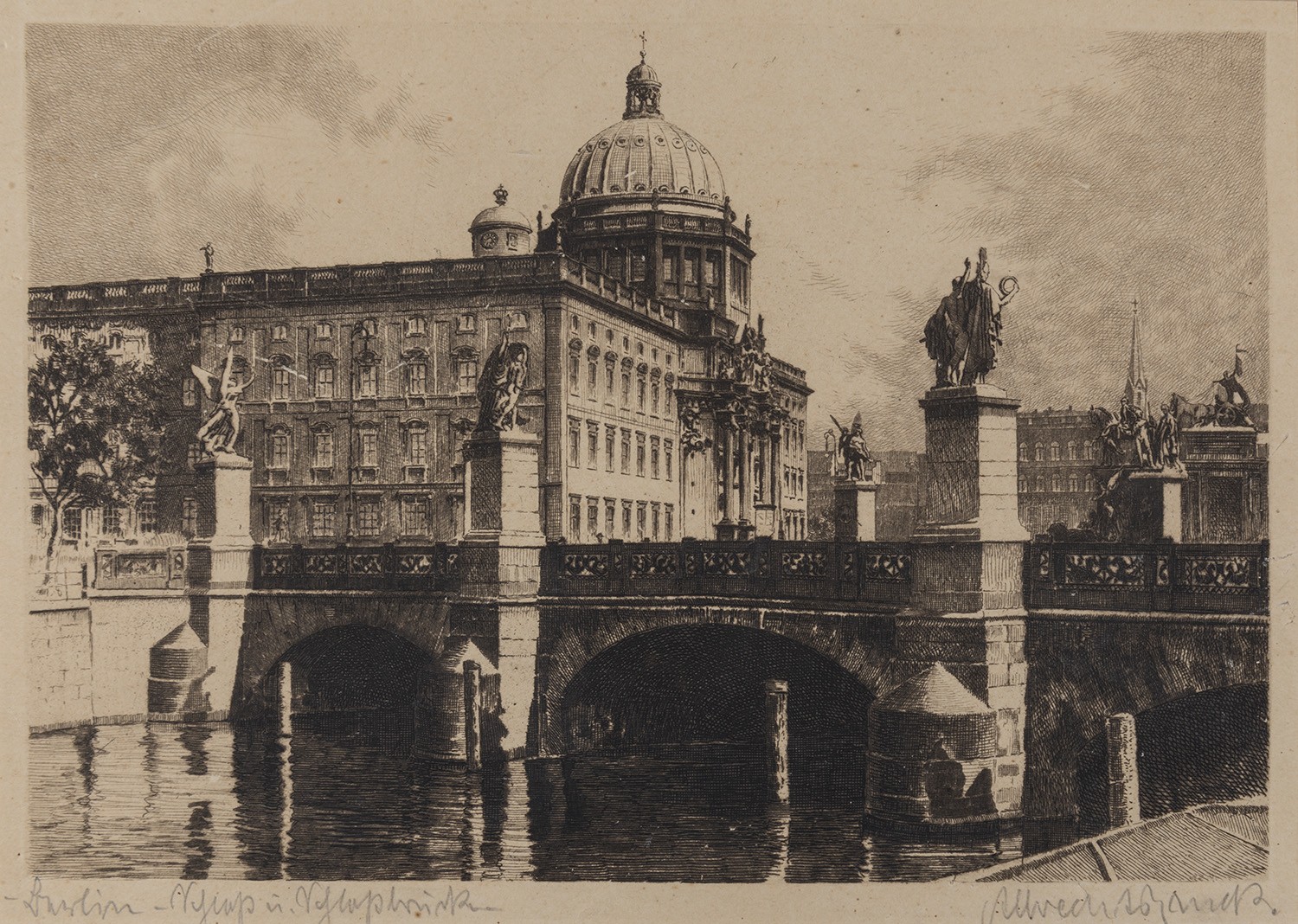 Berlin-Mitte: Schloss mit Schlossbrücke (Landesgeschichtliche Vereinigung für die Mark Brandenburg e.V., Archiv CC BY)