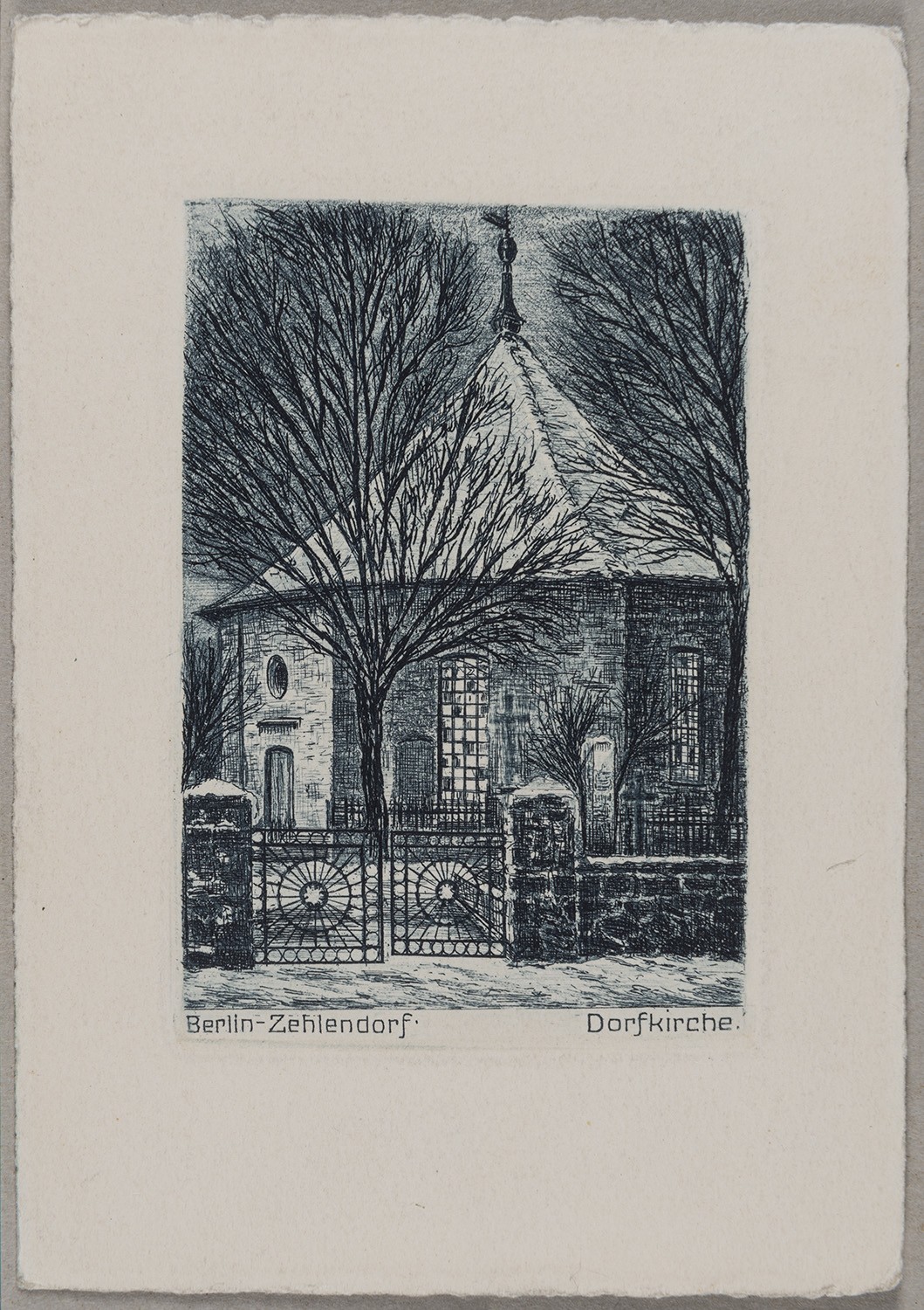 Berlin-Zehlendorf: Dorfkirche Zehlendorf von Südosten (Landesgeschichtliche Vereinigung für die Mark Brandenburg e.V., Archiv CC BY)