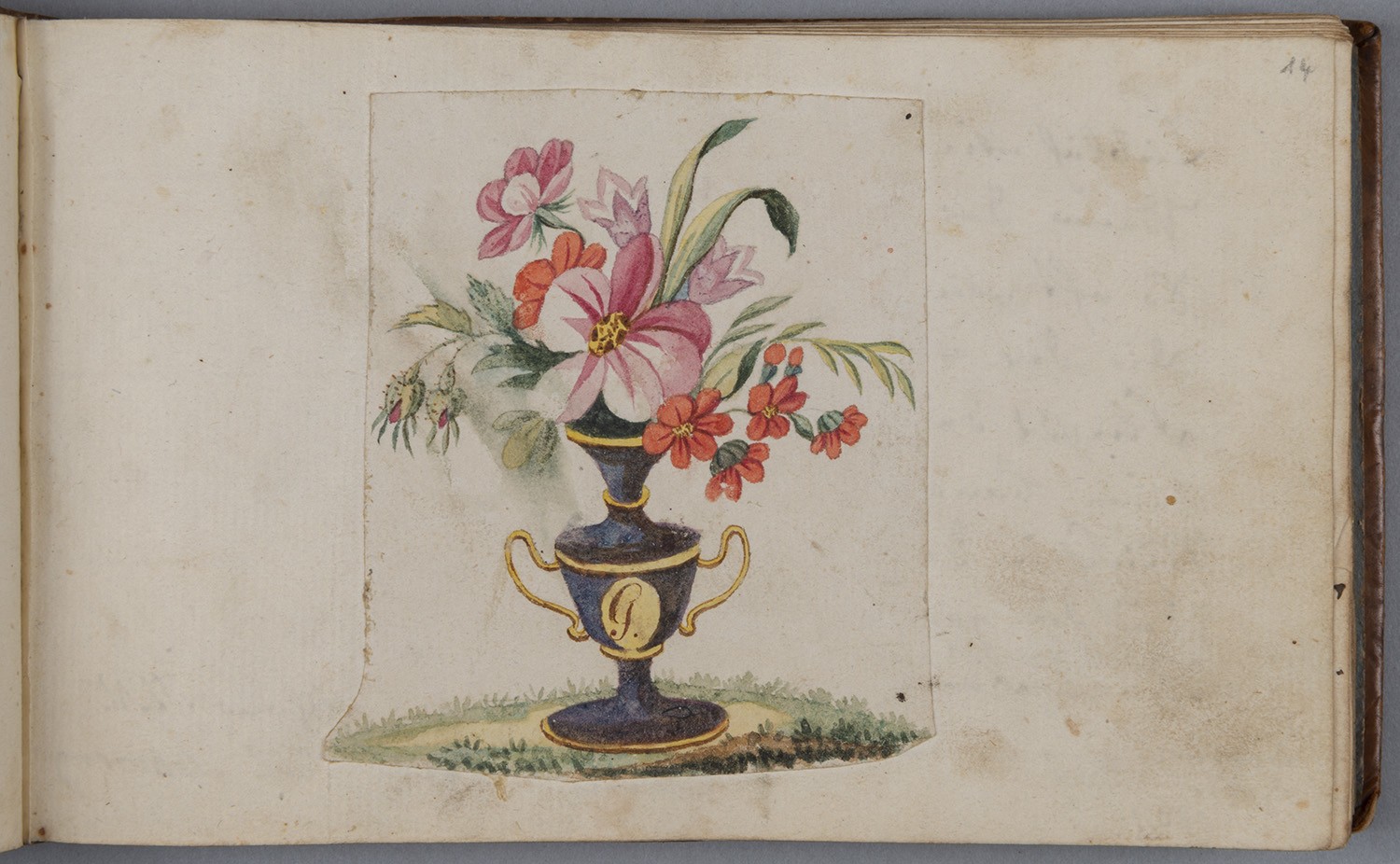 Blumenstrauß in Freundschaftsvase (Landesgeschichtliche Vereinigung für die Mark Brandenburg e.V., Archiv CC BY)
