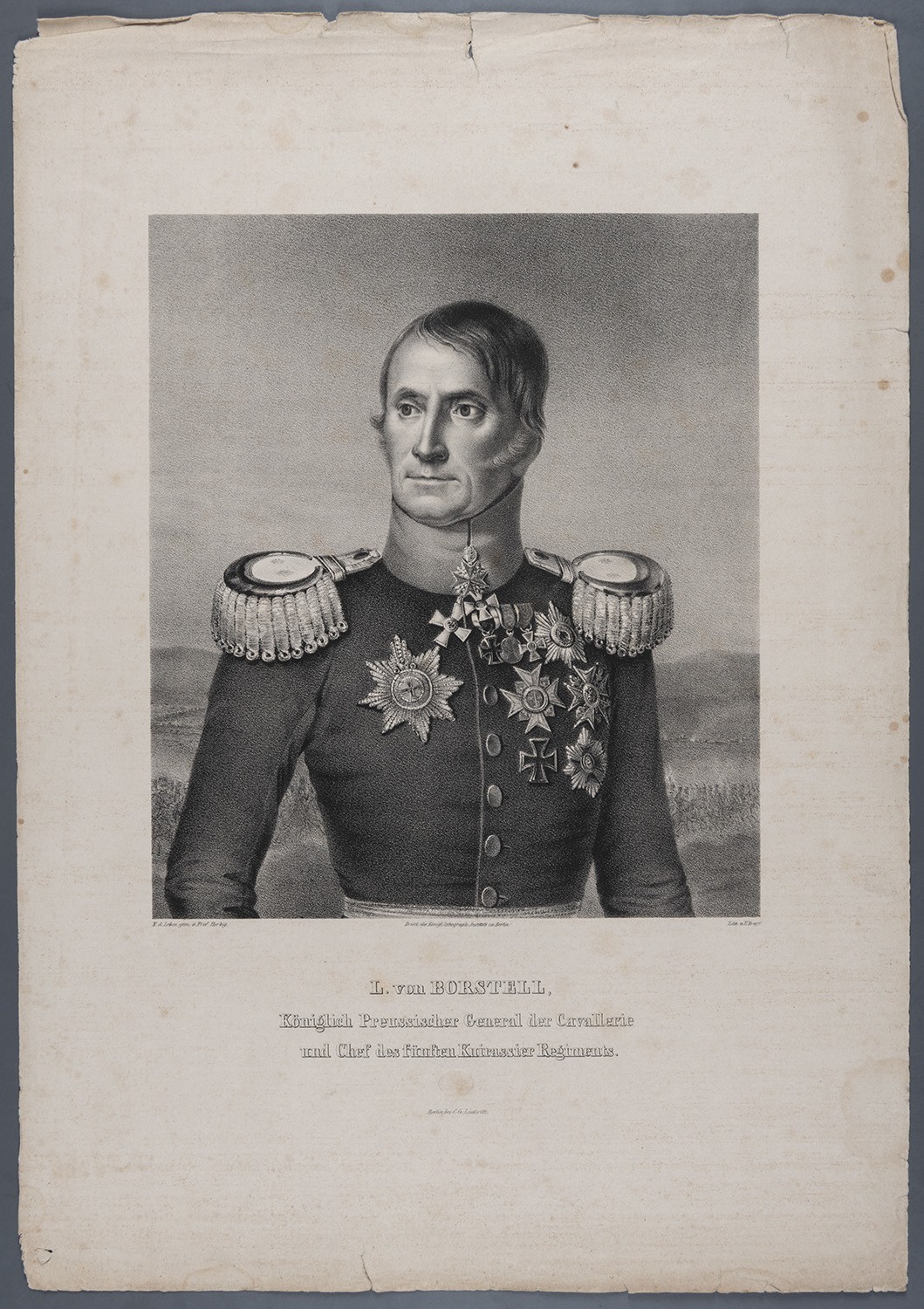 Borstell, Ludwig von (1773-1844), preuß. General der Kavallerie (Landesgeschichtliche Vereinigung für die Mark Brandenburg e.V., Archiv CC BY)
