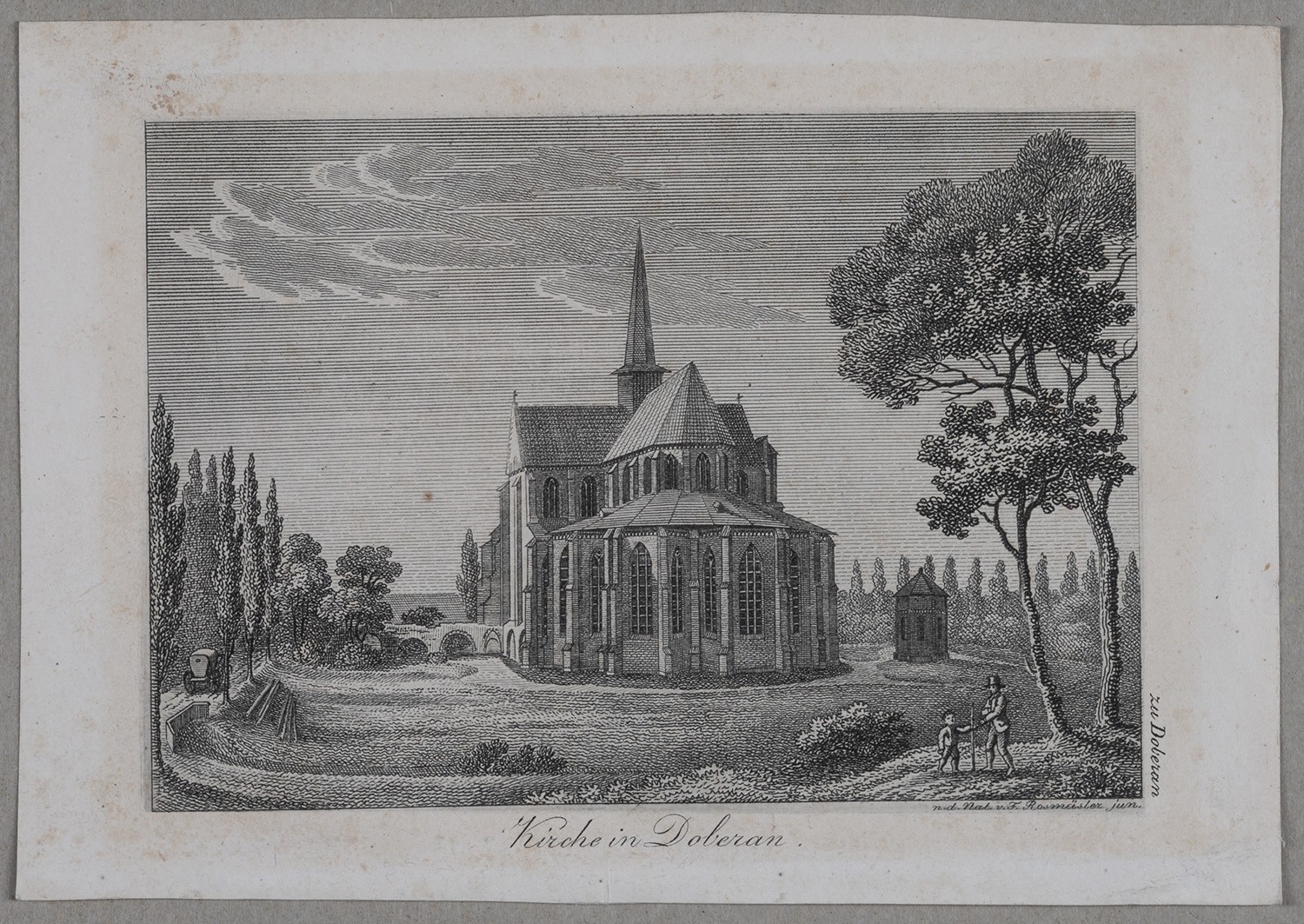 Doberan (Mecklenburg): Kirche von Osten aus der Ferne (Landesgeschichtliche Vereinigung für die Mark Brandenburg e.V., Archiv CC BY)