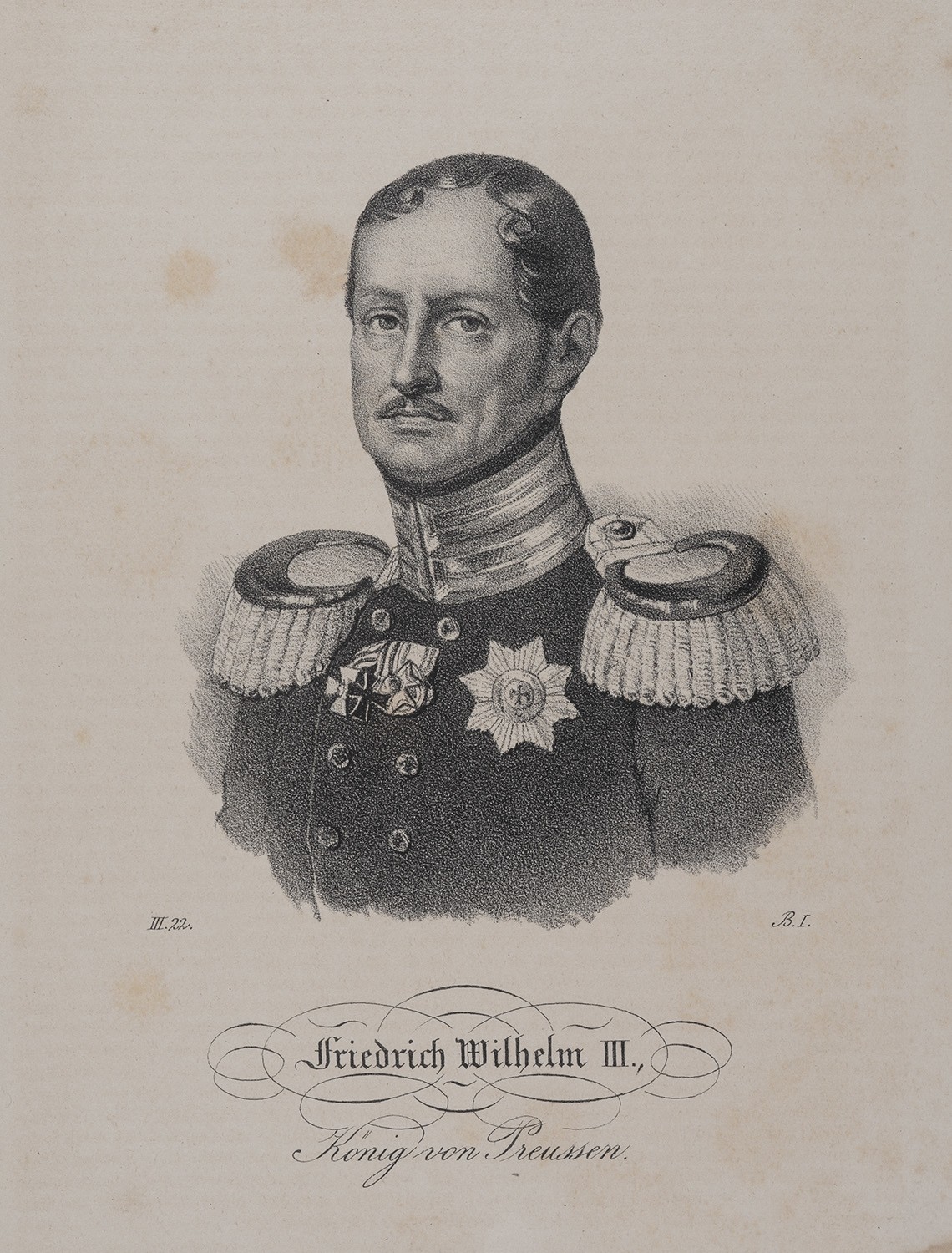 Friedrich Wilhelm III., König von Preußen (1770-1840, reg. 1797-1840) (Landesgeschichtliche Vereinigung für die Mark Brandenburg e.V., Archiv CC BY)