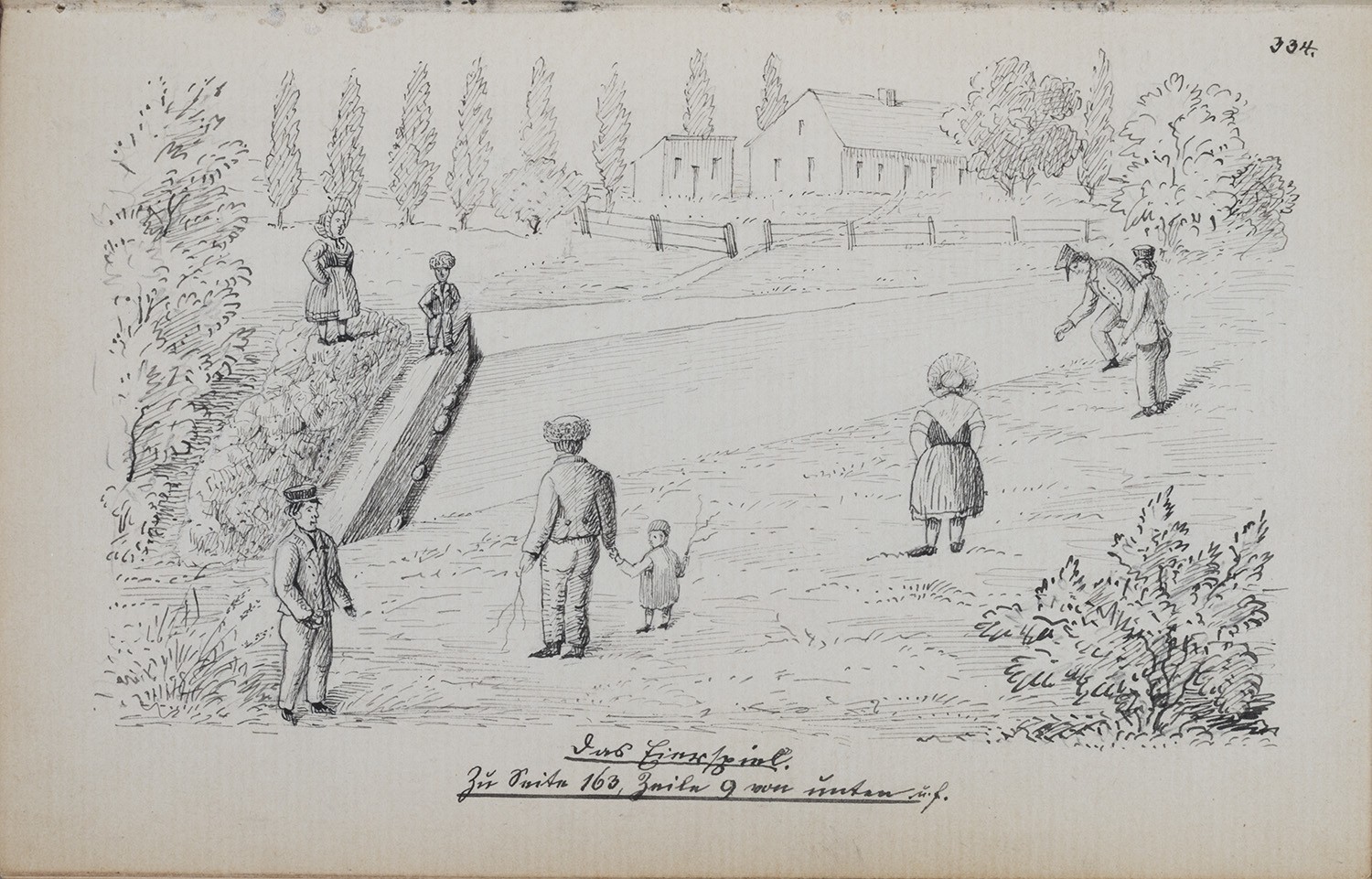 Gahry (Kr. Cottbus): Dorfbewohner beim "Eierspiel" (Landesgeschichtliche Vereinigung für die Mark Brandenburg e.V., Archiv CC BY)