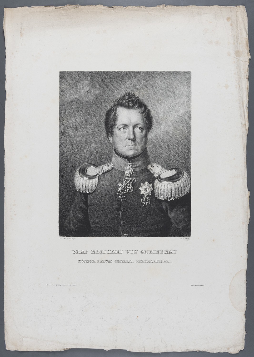 Gneisenau, August Neidhardt Graf von (1760-1831), preuß. Generalfeldmarschall (Landesgeschichtliche Vereinigung für die Mark Brandenburg e.V., Archiv CC BY)