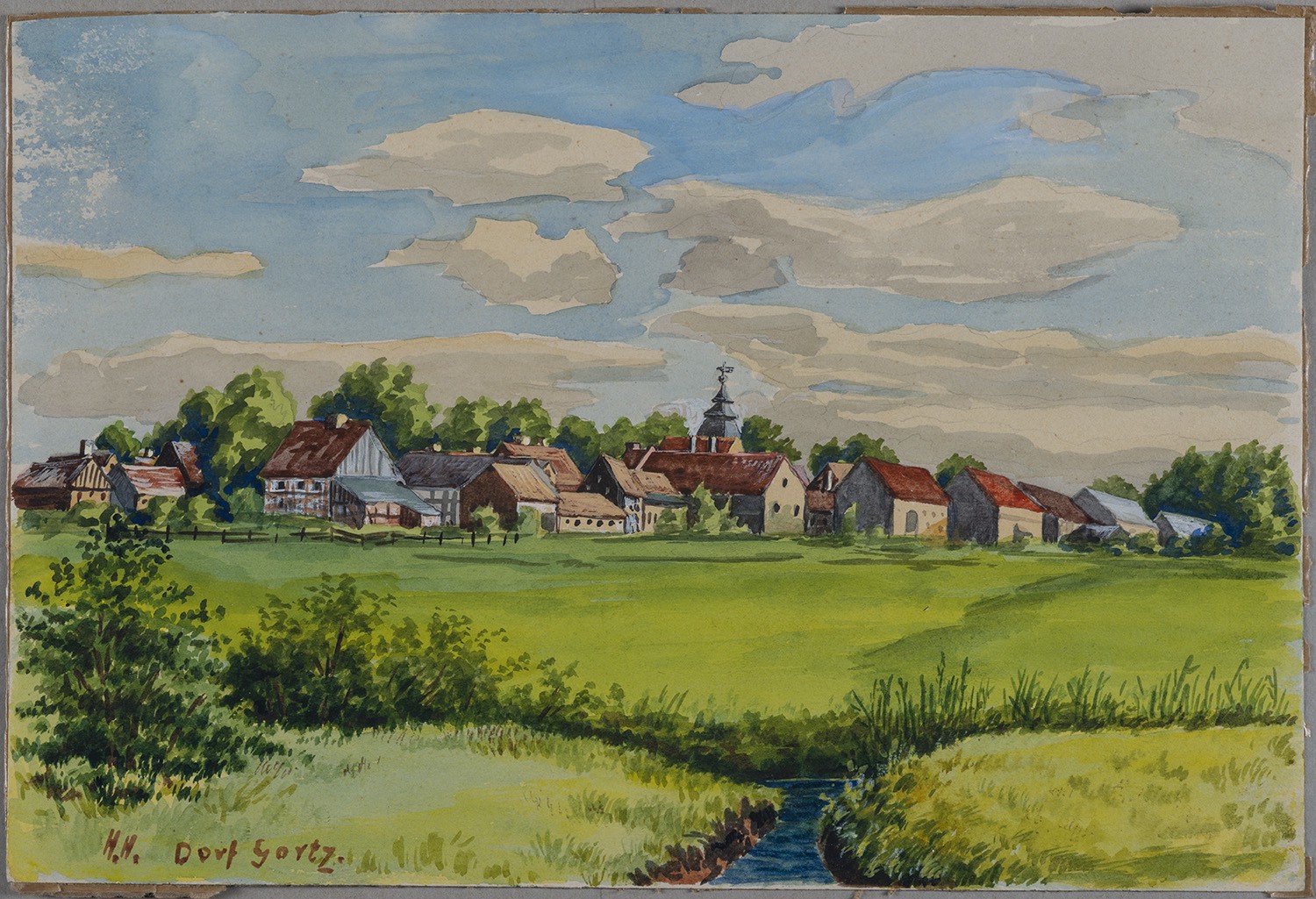Gortz (Kr. Westhavelland): Dorf (Landesgeschichtliche Vereinigung für die Mark Brandenburg e.V., Archiv CC BY)