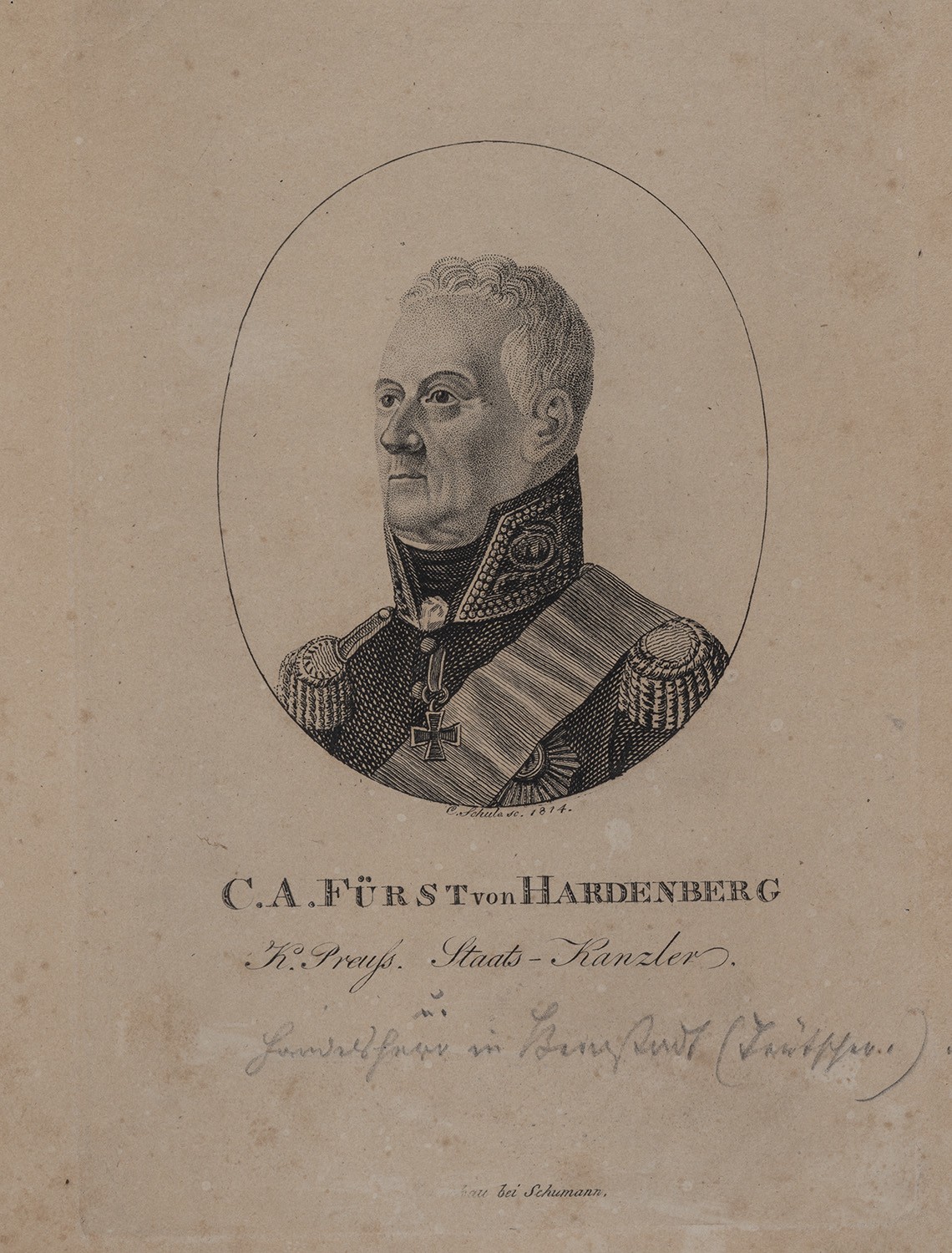 Hardenberg, Karl August Fürst von (1750-1822), preuß. Staatskanzler (Landesgeschichtliche Vereinigung für die Mark Brandenburg e.V., Archiv CC BY)