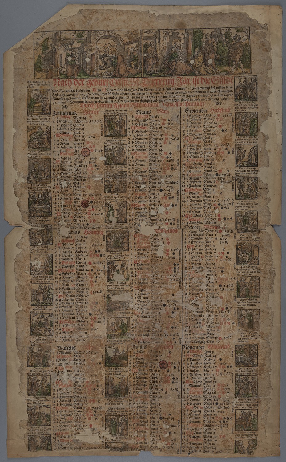 Kalender für das Jahr 1544 (Fragment) (Landesgeschichtliche Vereinigung für die Mark Brandenburg e.V., Archiv CC BY)