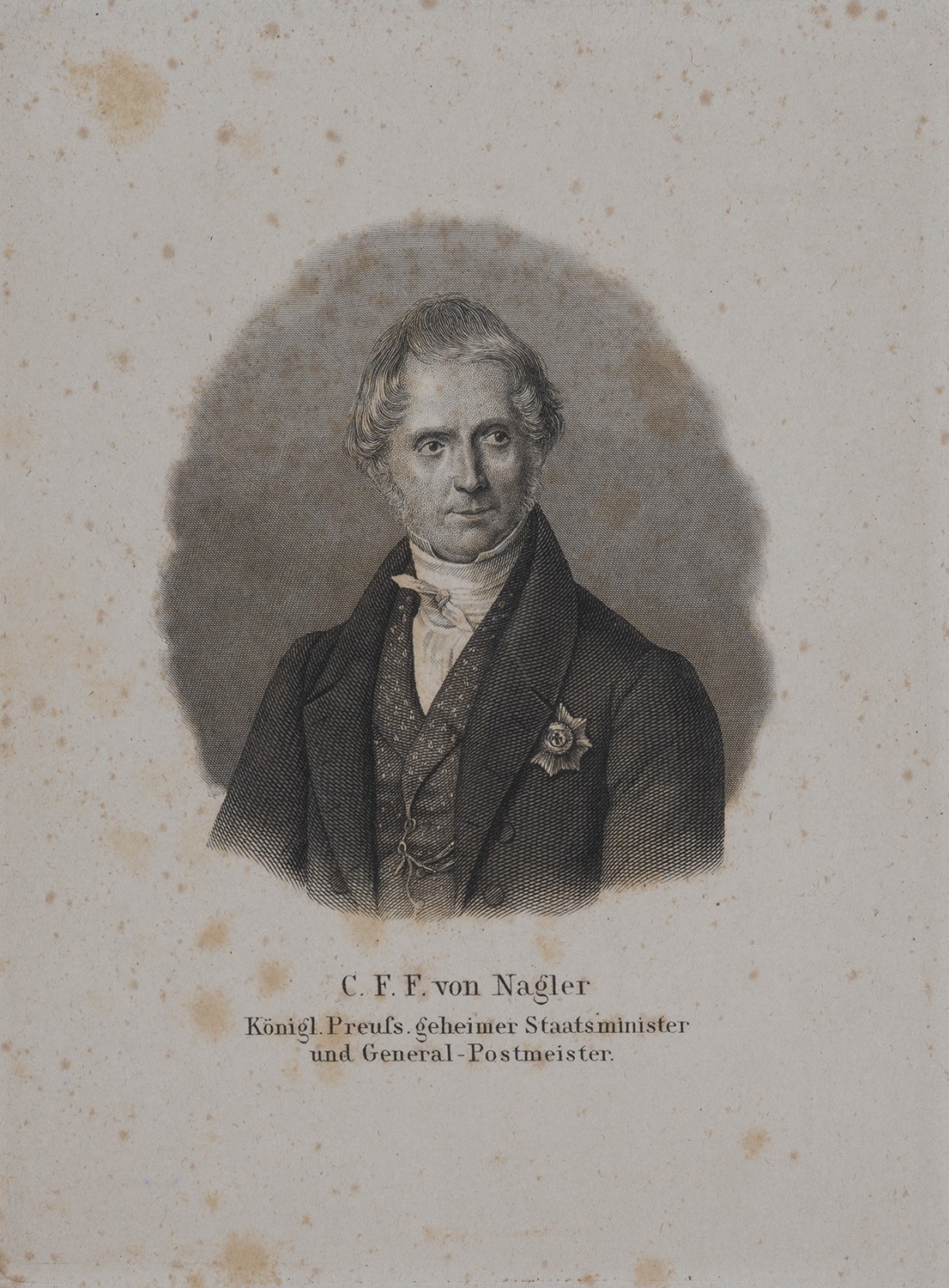 Nagler, Karl Ferdinand Friedrich von (1770-1846), preuß. Generalpostmeister (Landesgeschichtliche Vereinigung für die Mark Brandenburg e.V., Archiv CC BY)