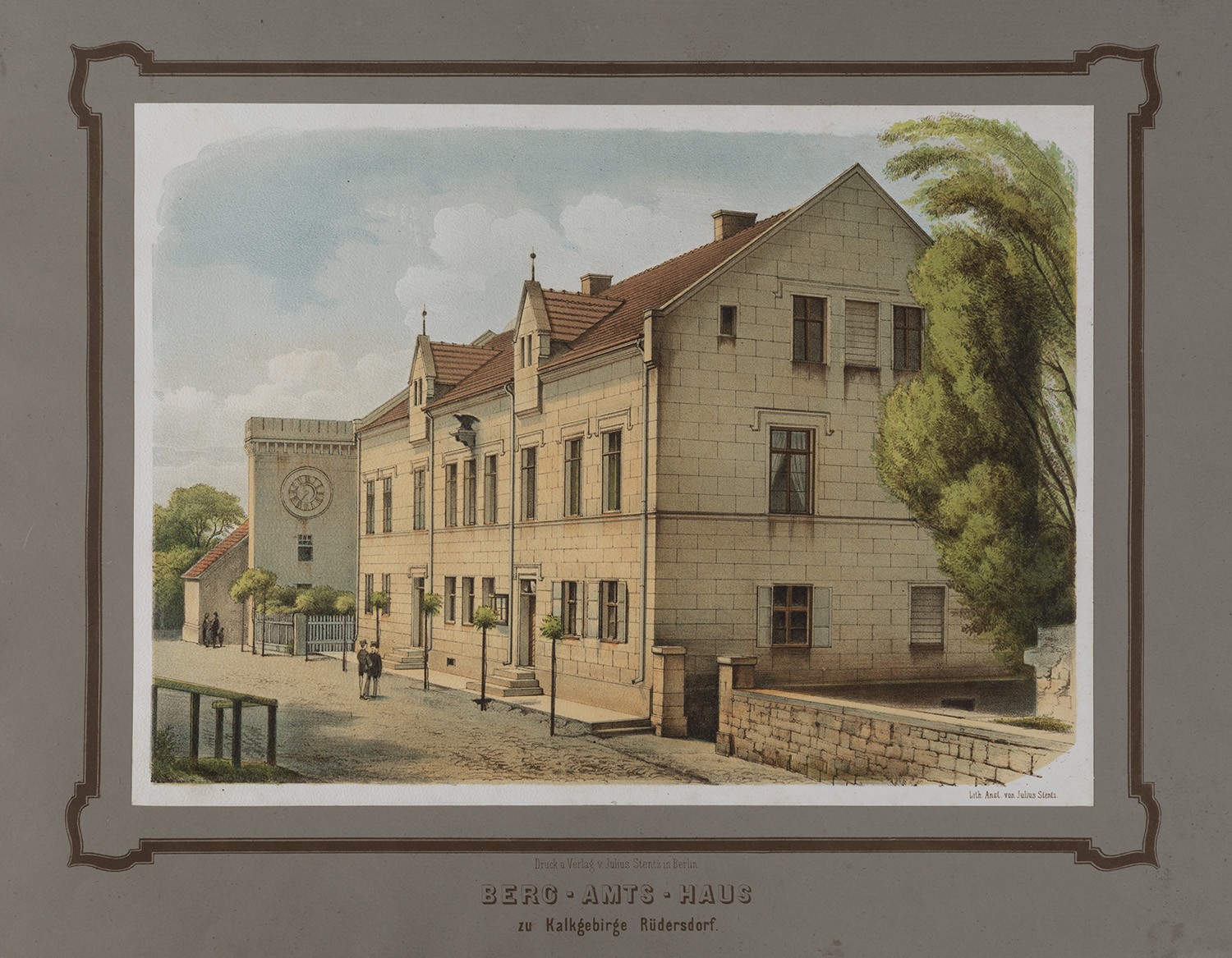 Rüdersdorf (Kr. Niederbarnim): Bergamt (Rüdersdorfer Album, Tafel 7) (Landesgeschichtliche Vereinigung für die Mark Brandenburg e.V., Archiv CC BY)