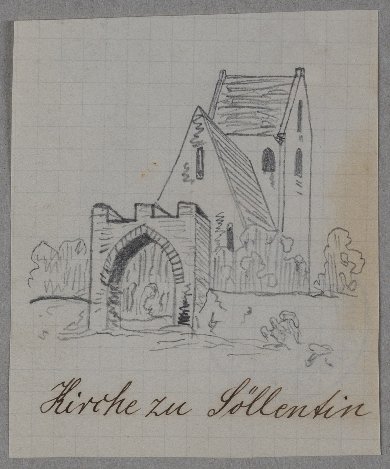 Söllenthin (Kr. Westprignitz): Dorfkirche und Kirchhofsportal (Landesgeschichtliche Vereinigung für die Mark Brandenburg e.V., Archiv CC BY)