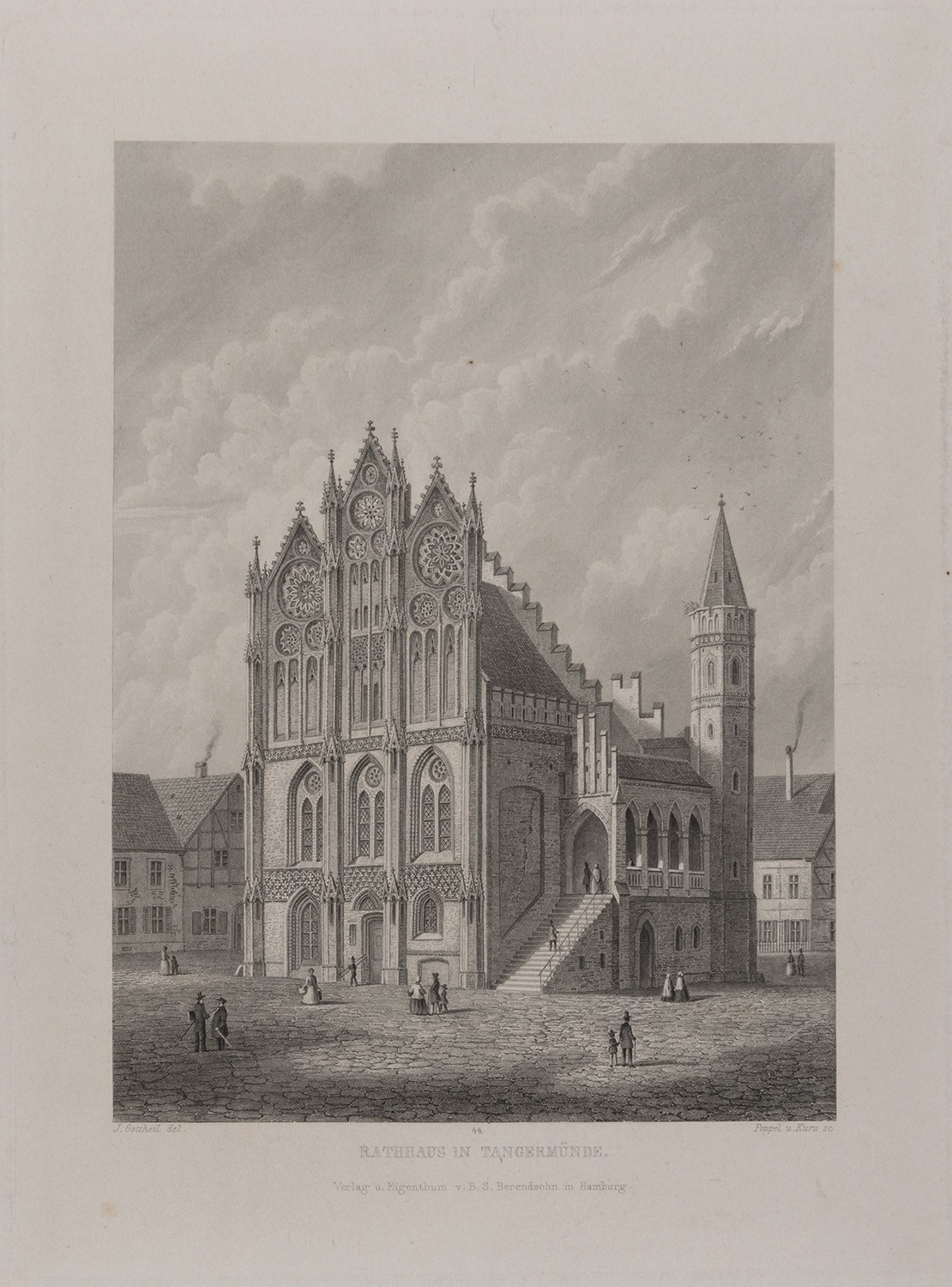 Tangermünde (Kr. Stendal): Rathaus (Brandenburgisches Album, Blatt 44) (Landesgeschichtliche Vereinigung für die Mark Brandenburg e.V., Archiv CC BY)