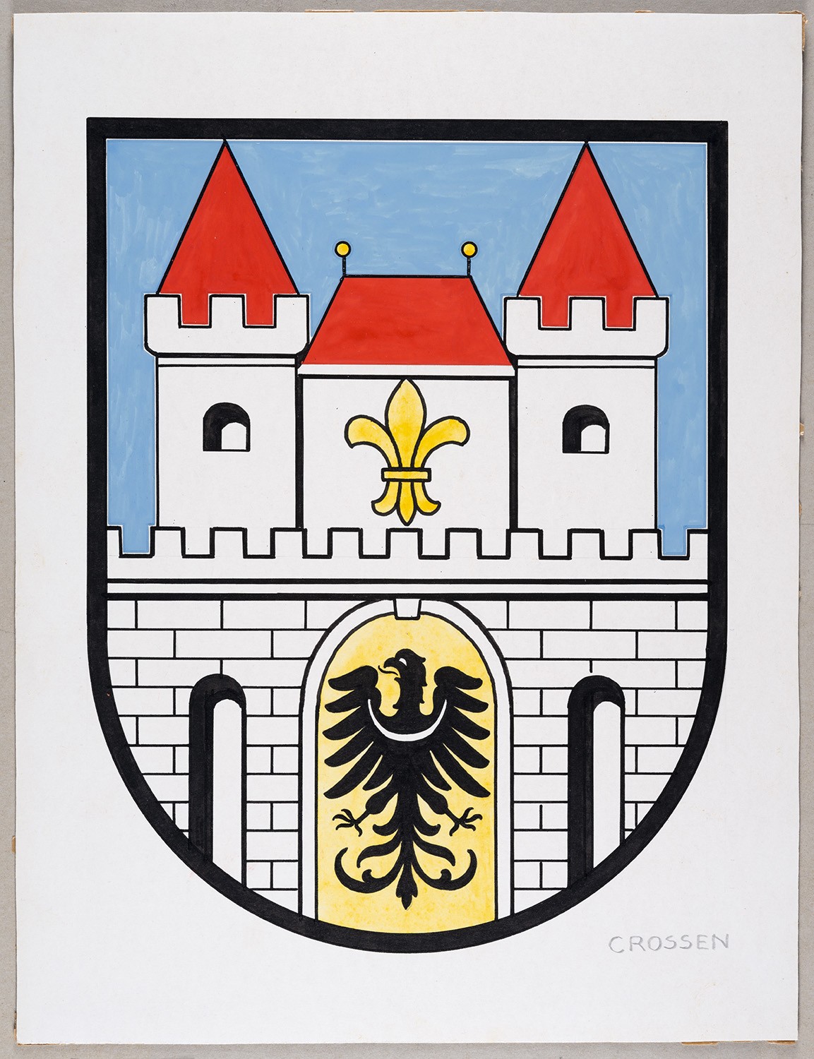 Wappen der Stadt Crossen/Oder (Landesgeschichtliche Vereinigung für die Mark Brandenburg e.V., Archiv CC BY)