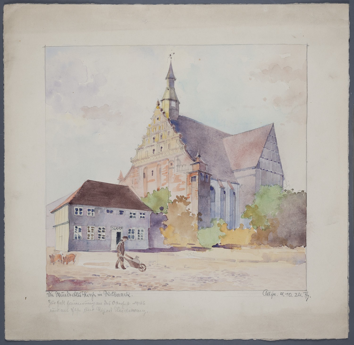 Wilsnack (Kr. Westprignitz ): Wunderblutkirche von Südwesten (Landesgeschichtliche Vereinigung für die Mark Brandenburg e.V., Archiv CC BY)
