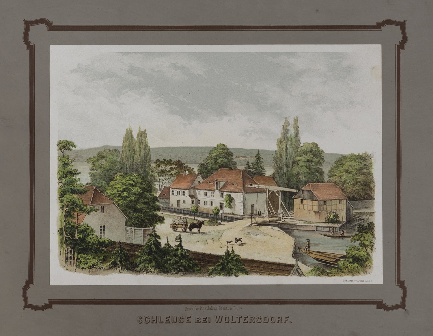 Woltersdorf (Kr. Niederbarnim): Schleuse (Rüdersdorfer Album, Tafel 8) (Landesgeschichtliche Vereinigung für die Mark Brandenburg e.V., Archiv CC BY)